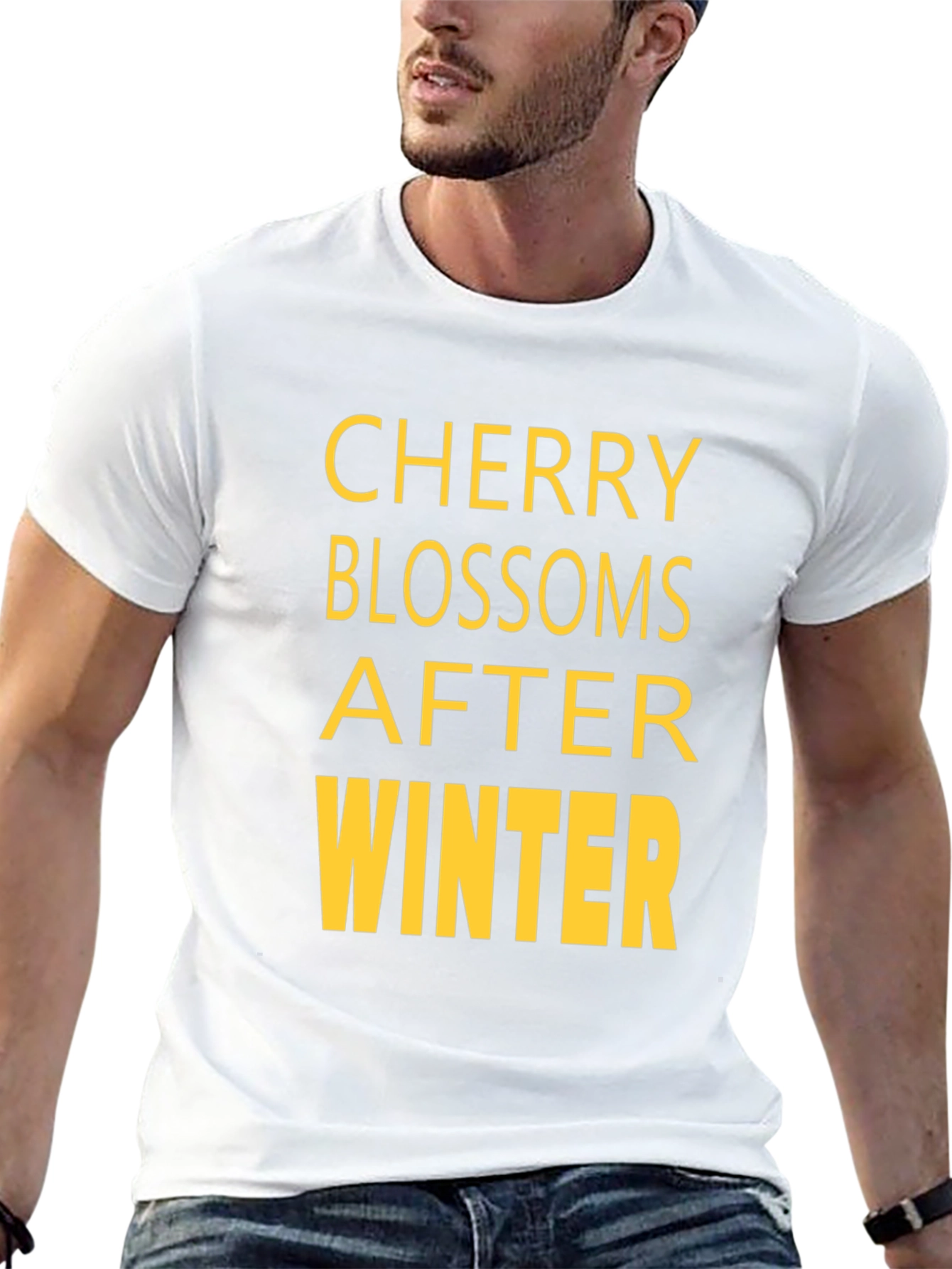 Cherry Blossoms After Winter Black T-Shirt