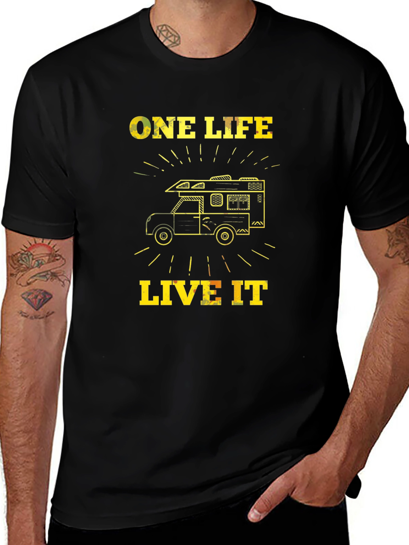 One Life Live It RV Graphic Tee - Black