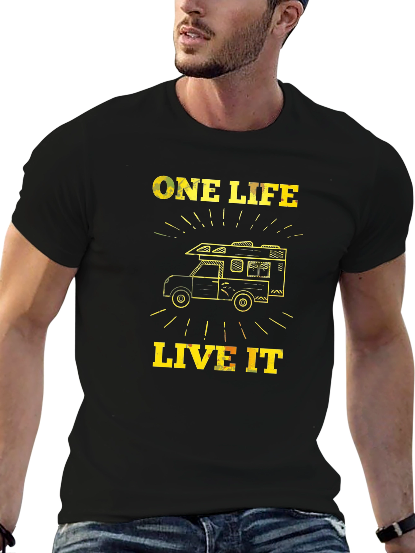 One Life Live It RV Graphic Tee - Black