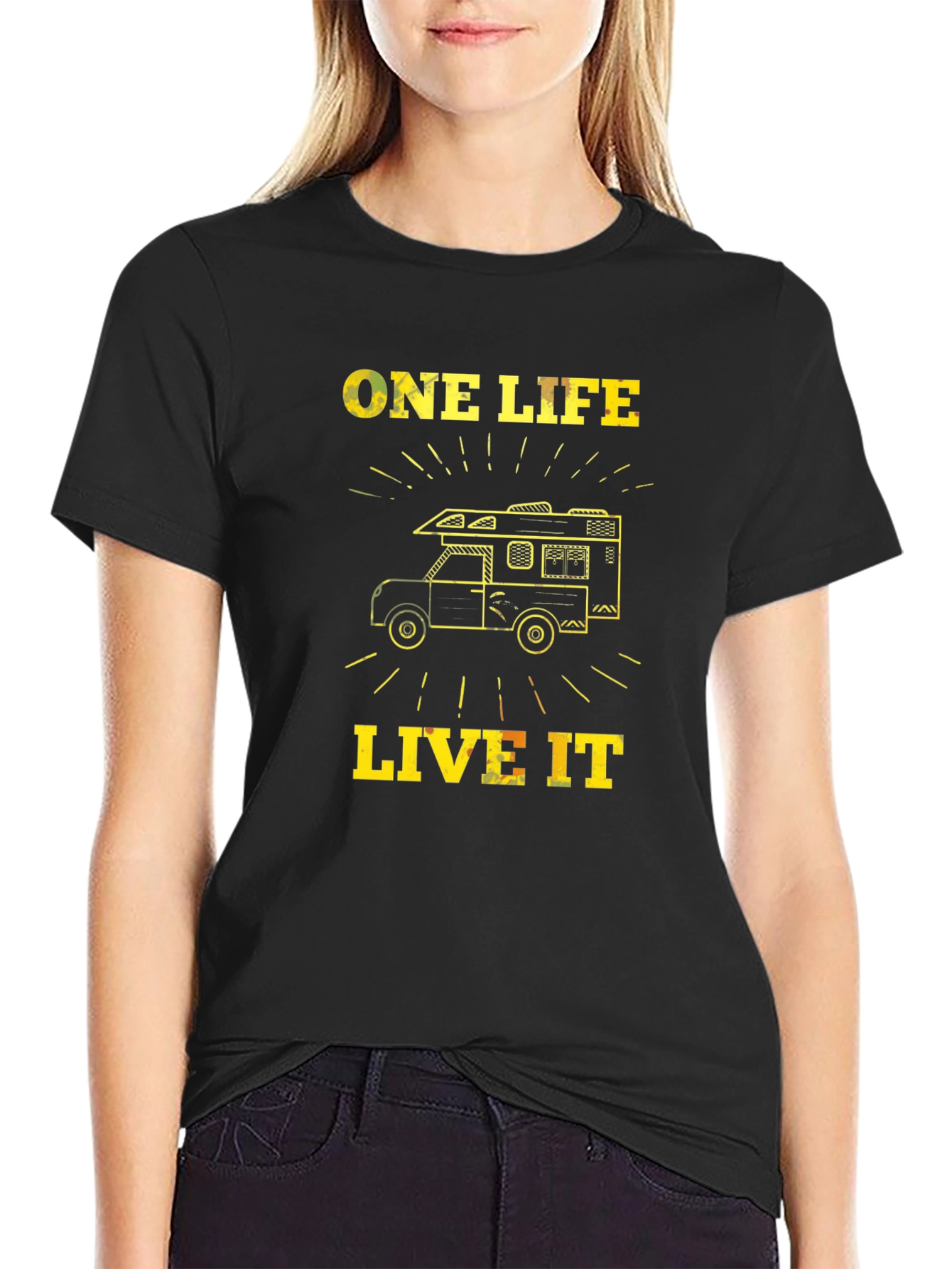 One Life Live It RV Graphic Tee - Black