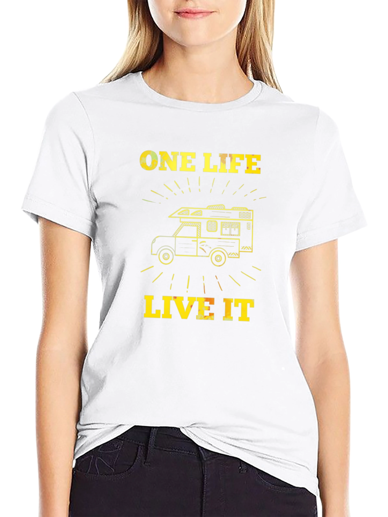 One Life Live It RV Graphic Tee - Black