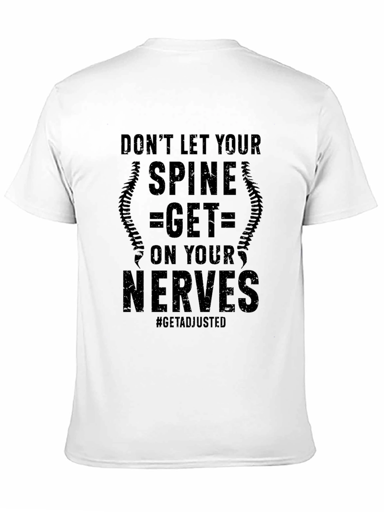 Spine Get On Your Nerves Black T-Shirt