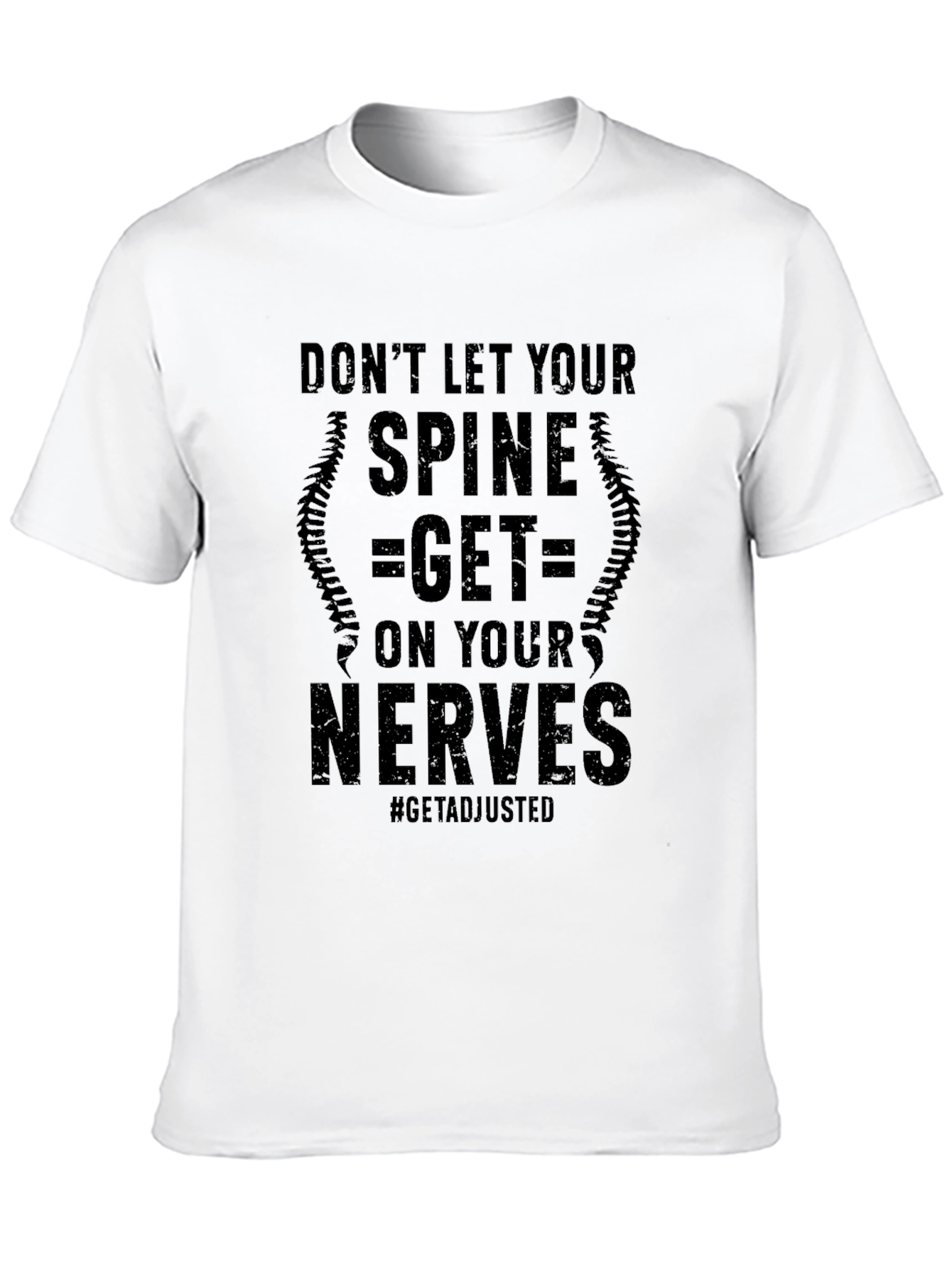 Spine Get On Your Nerves Black T-Shirt