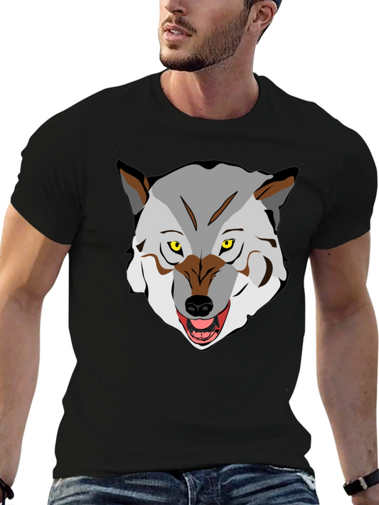 Wolf Graphic Tee - Fierce Animal Print Shirt