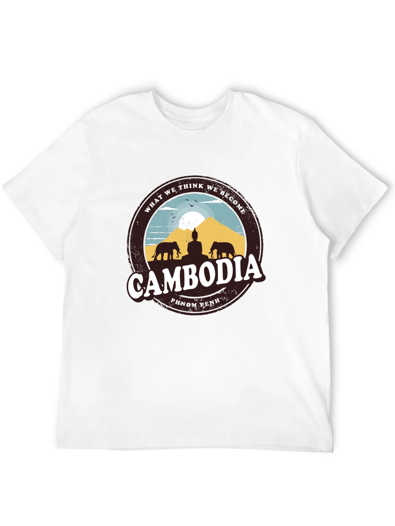 Cambodia Phnom Penh Mens Black Graphic Tee