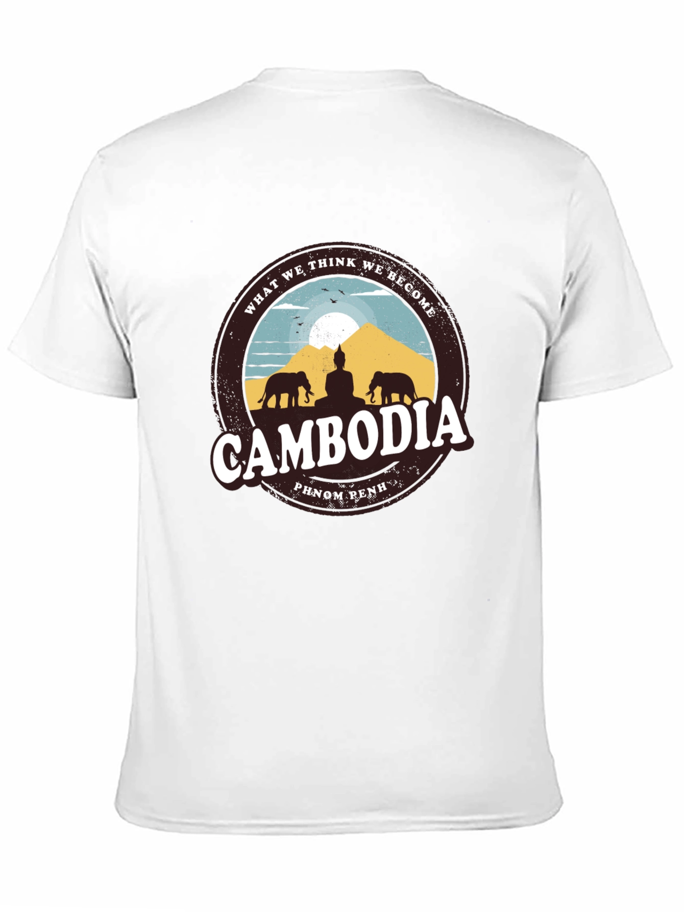 Cambodia Phnom Penh Mens Black Graphic Tee