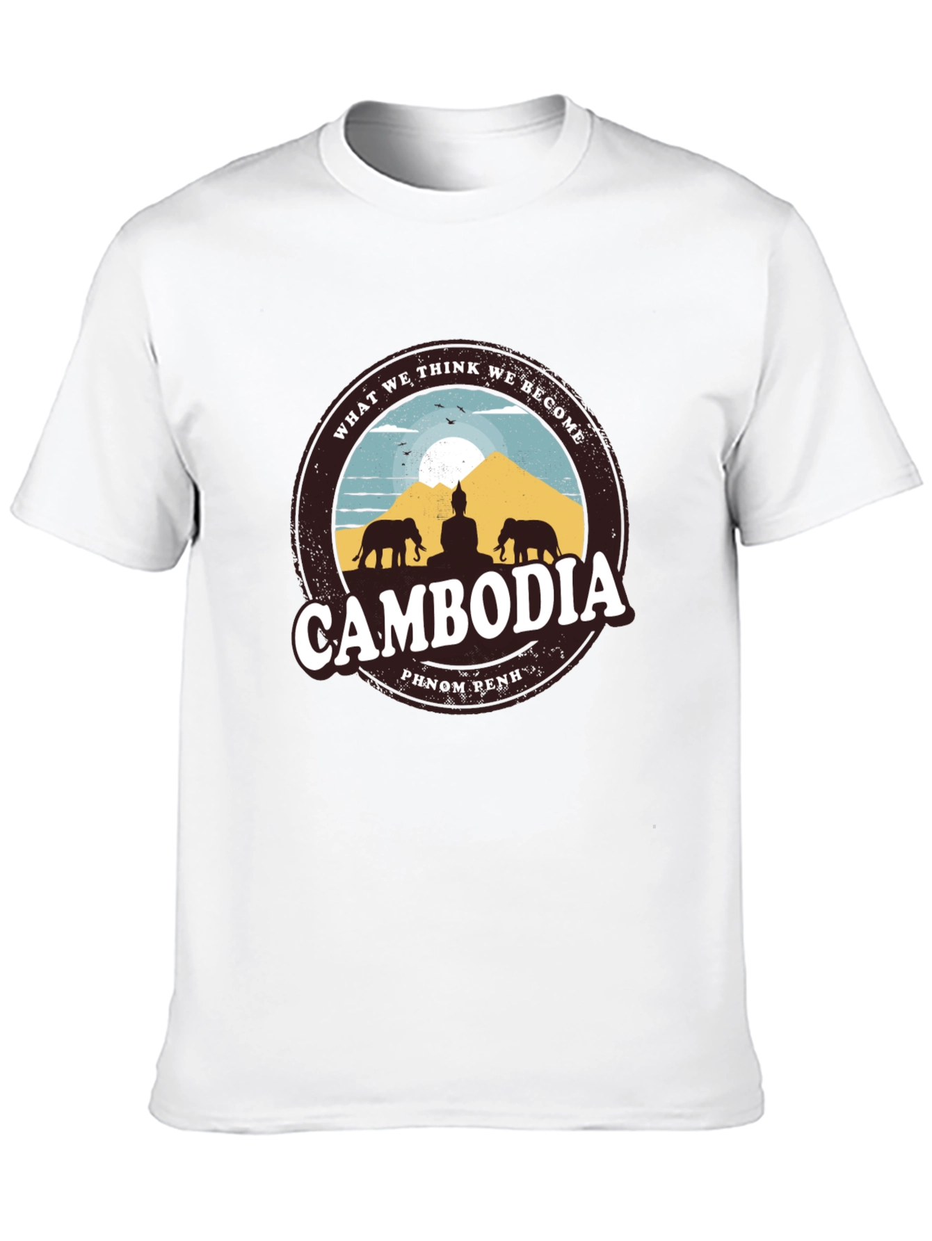 Cambodia Phnom Penh Mens Black Graphic Tee