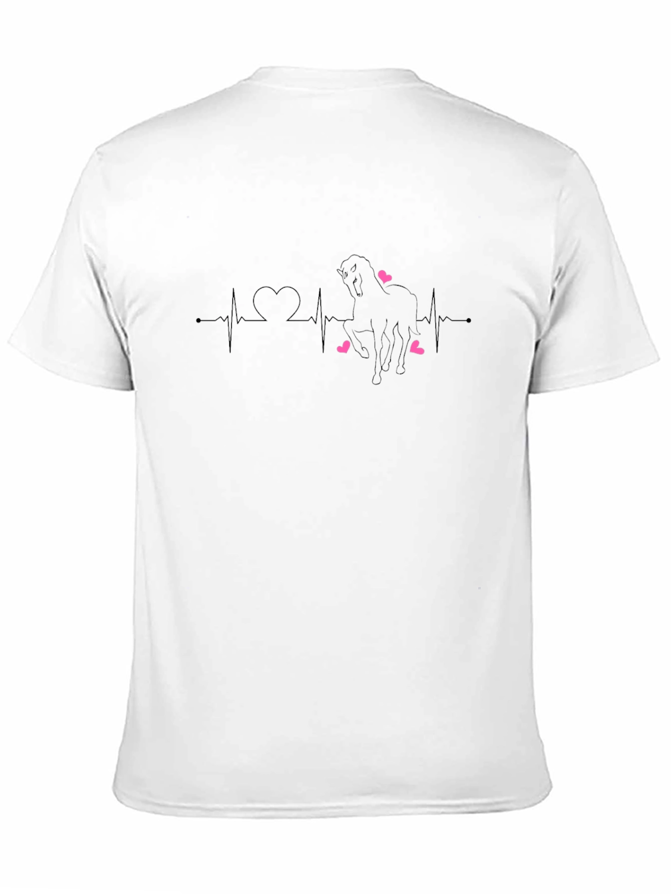 Heartbeat Horse Lover T-Shirt - Black