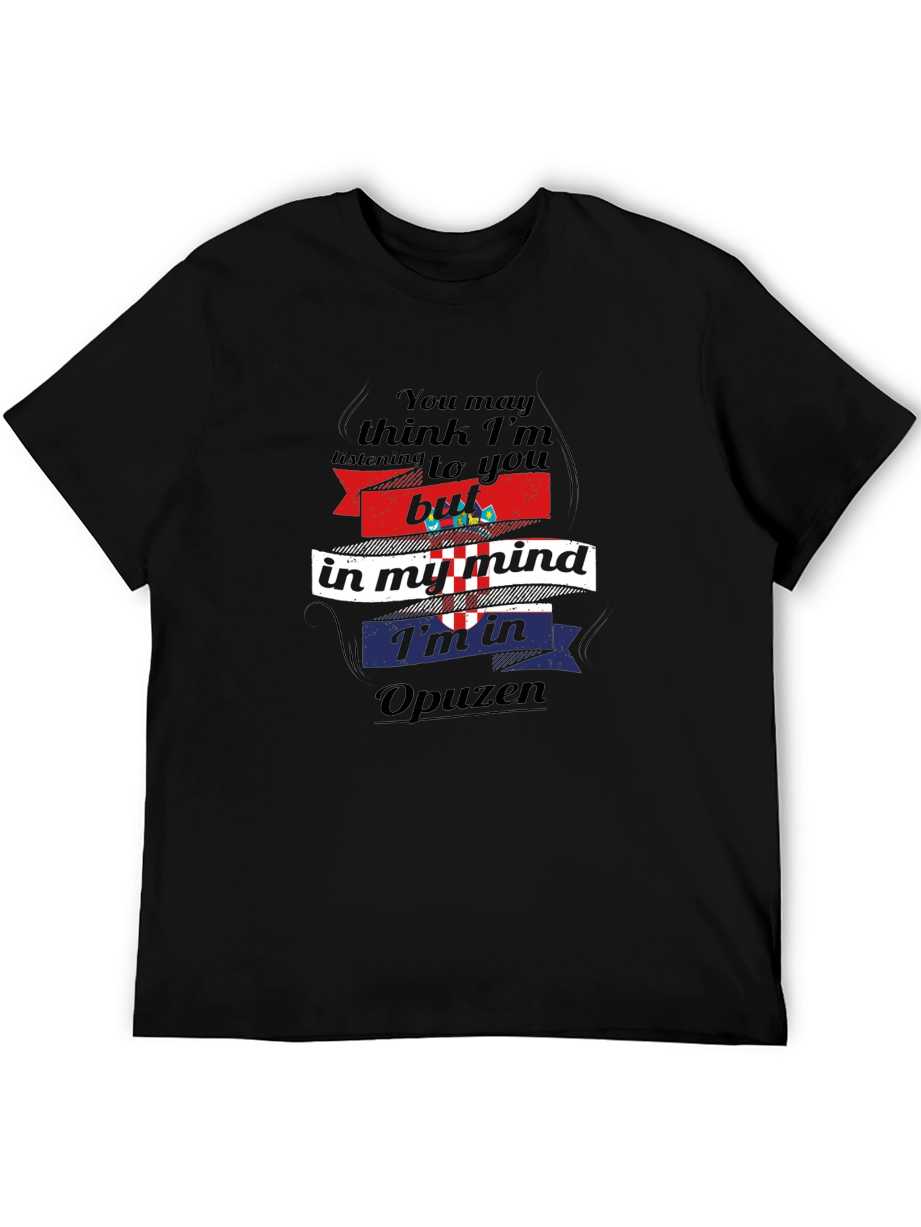 Opuzen Mind T-Shirt - Croatian Pride Black Tee