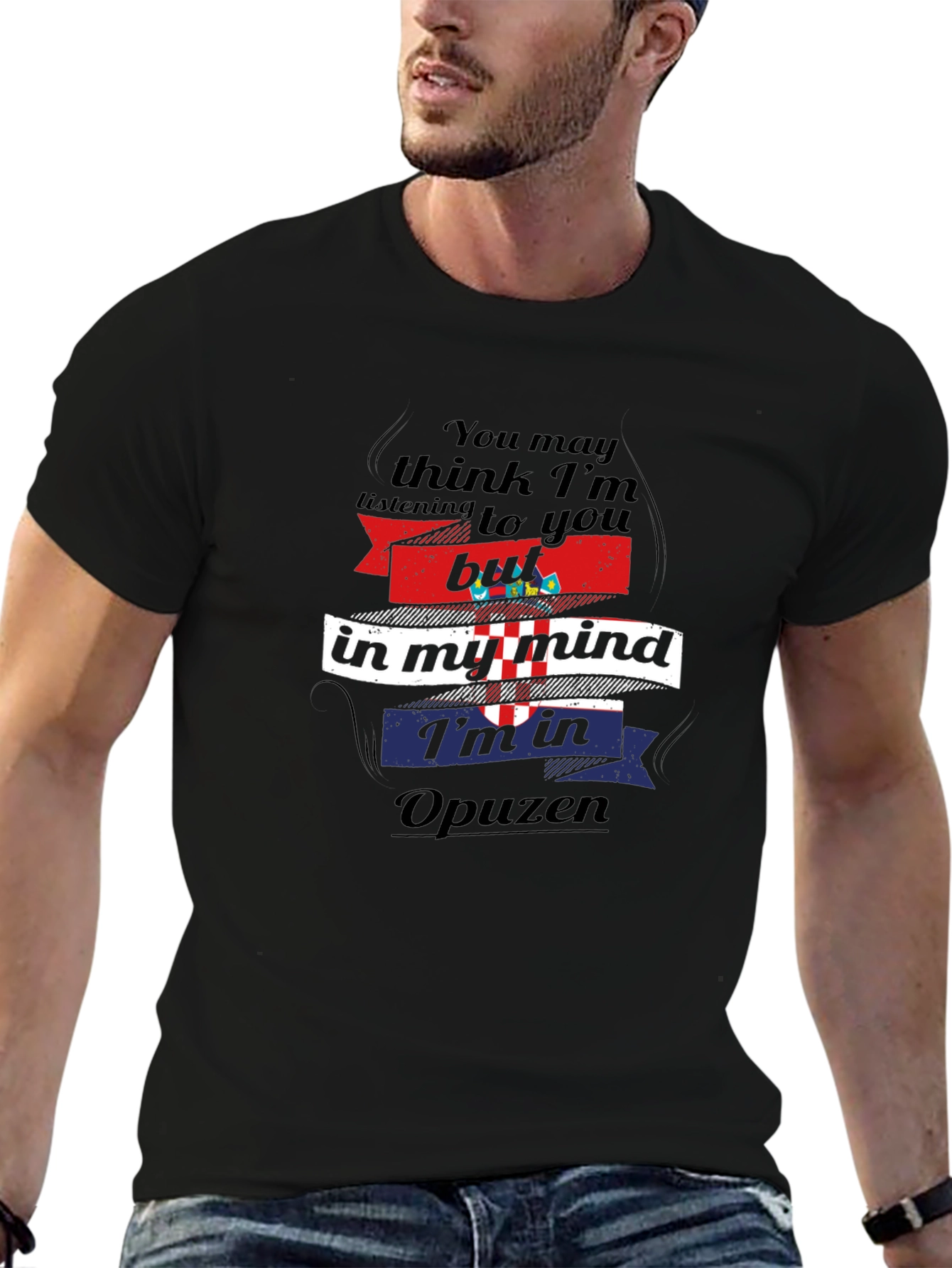 Opuzen Mind T-Shirt - Croatian Pride Black Tee