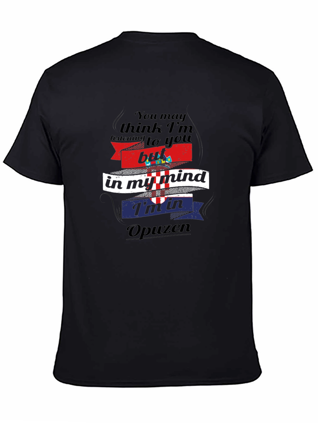 Opuzen Mind T-Shirt - Croatian Pride Black Tee