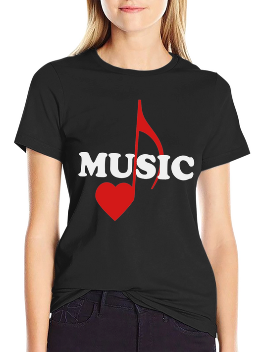 Music Lover Graphic Tee - Black Cotton T-Shirt