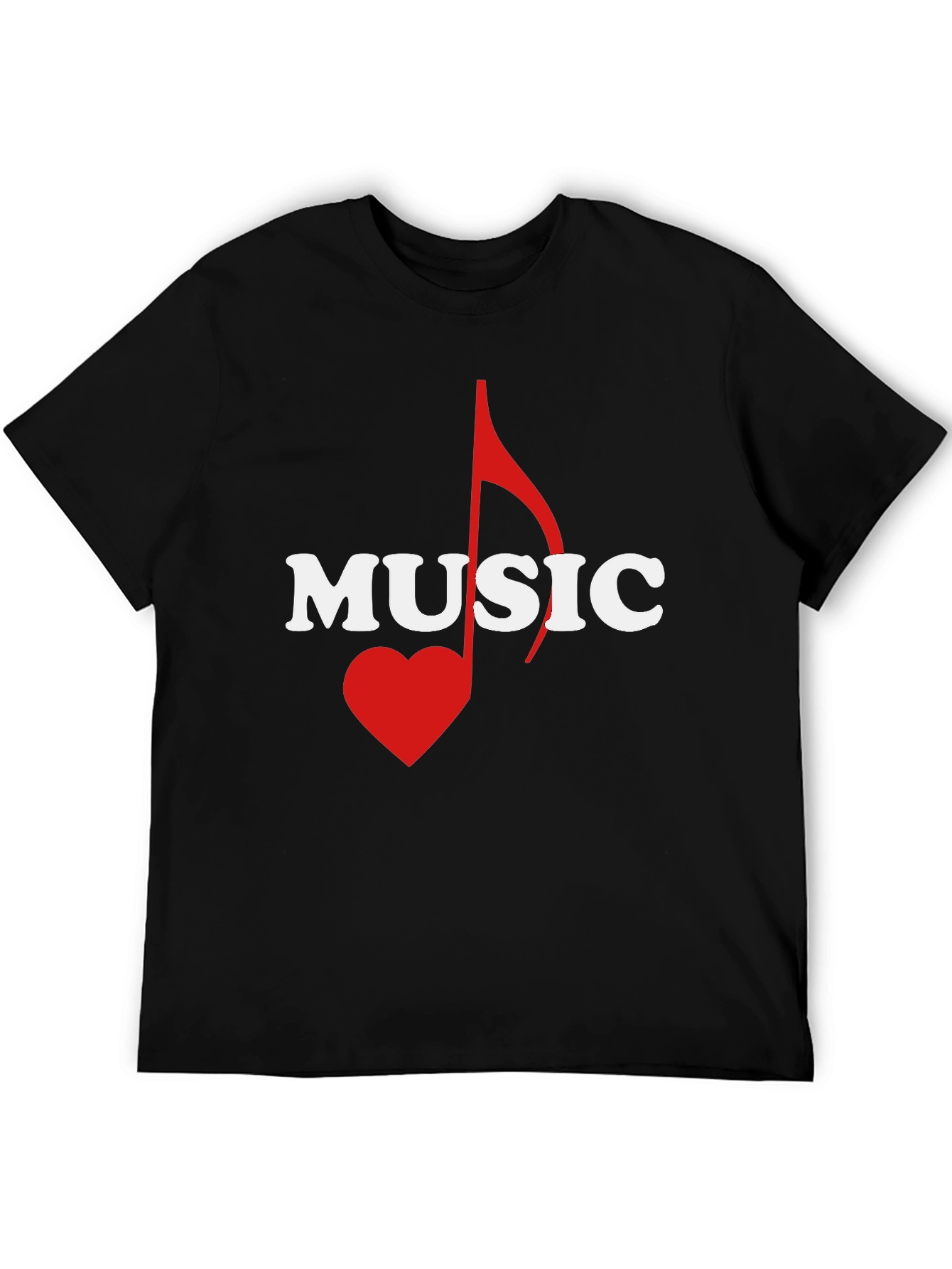 Music Lover Graphic Tee - Black Cotton T-Shirt