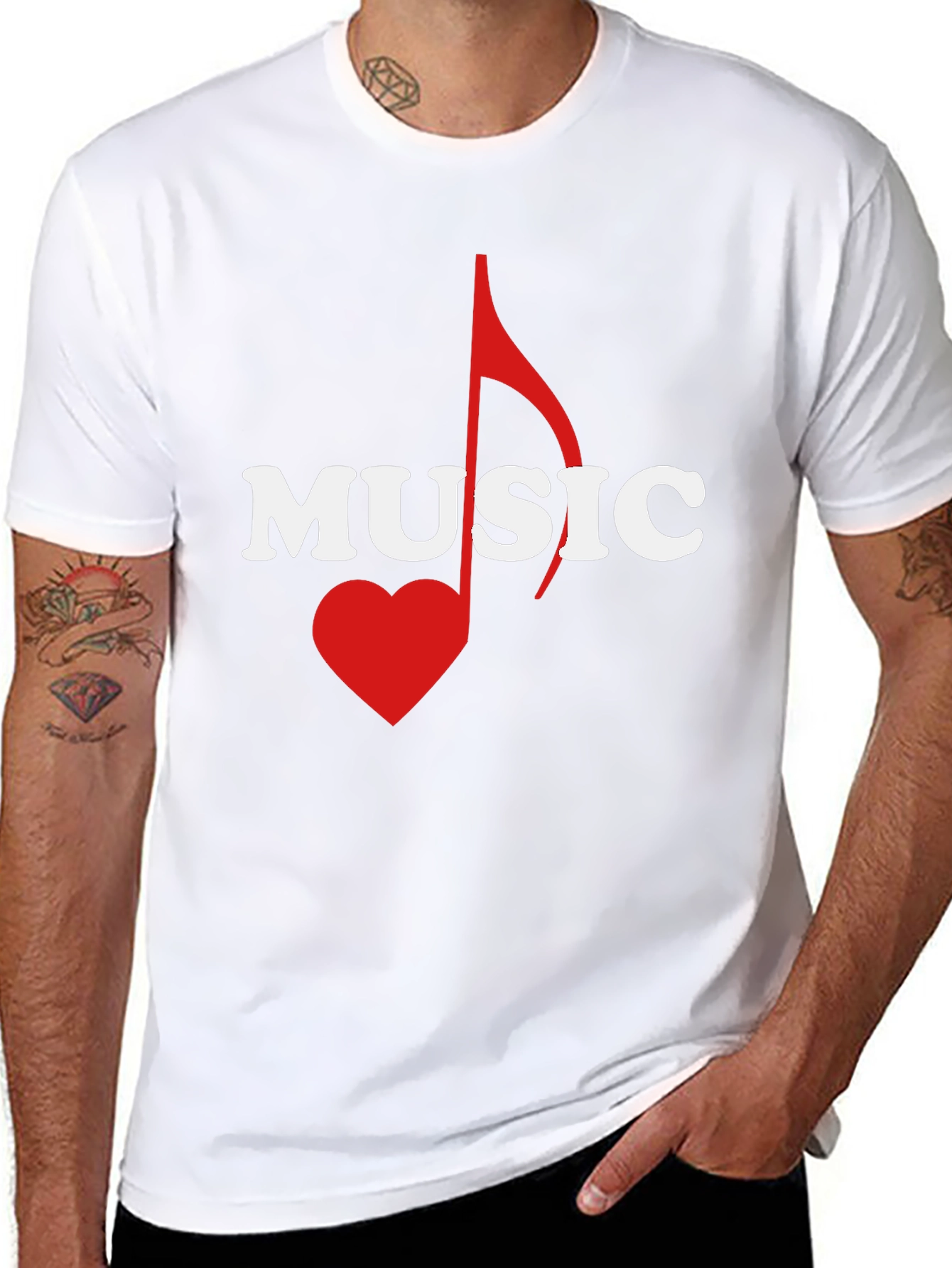 Music Lover Graphic Tee - Black Cotton T-Shirt