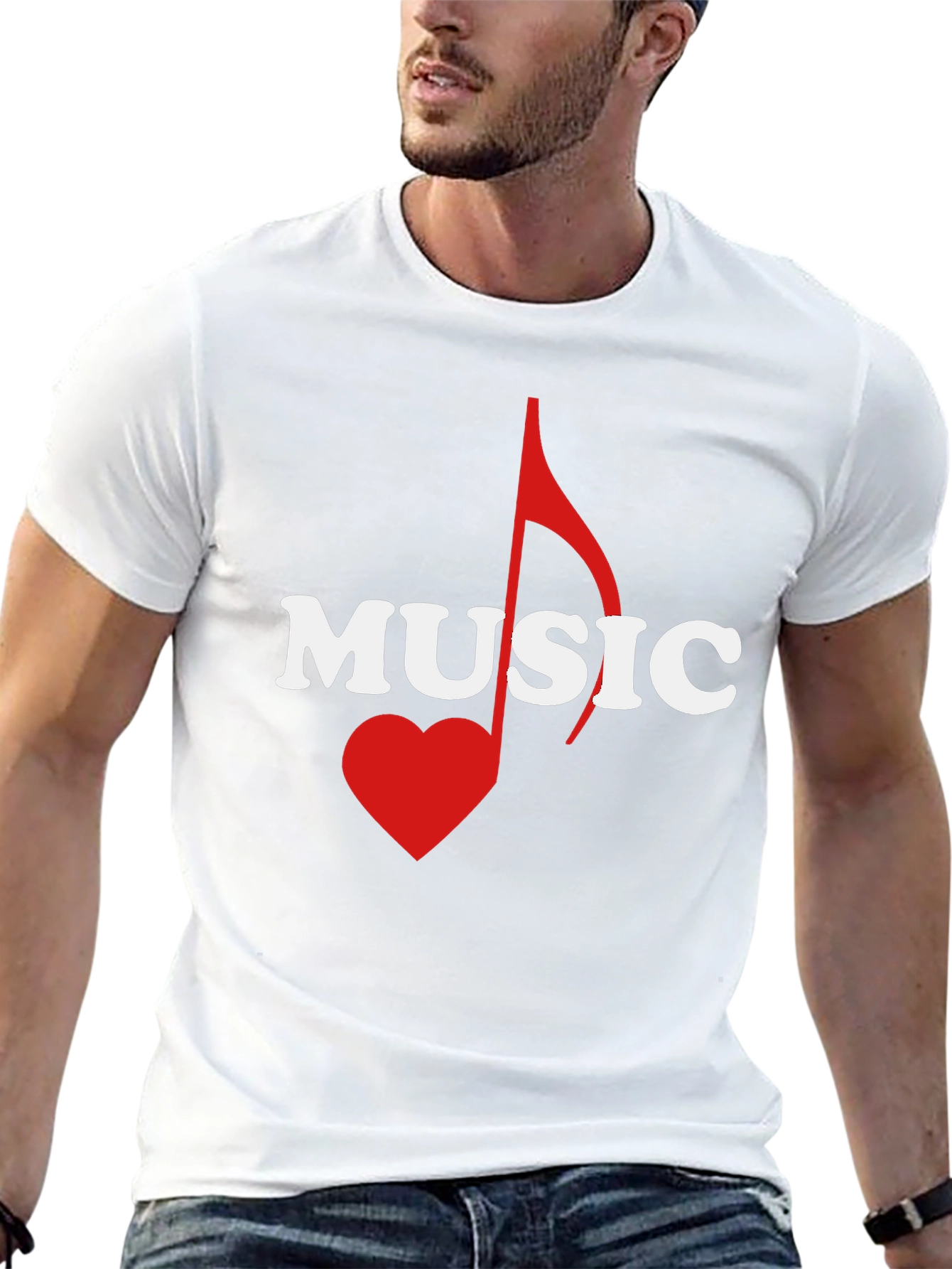 Music Lover Graphic Tee - Black Cotton T-Shirt