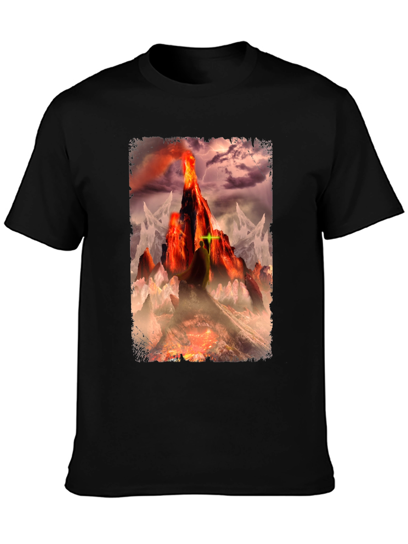 Volcano Fantasy Graphic T-Shirt - Dark Apparel