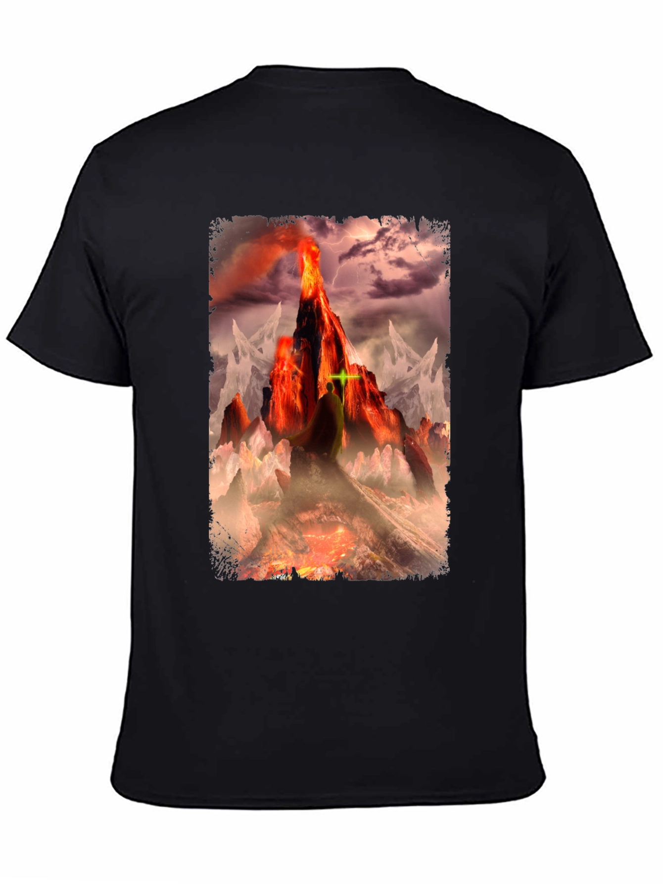 Volcano Fantasy Graphic T-Shirt - Dark Apparel