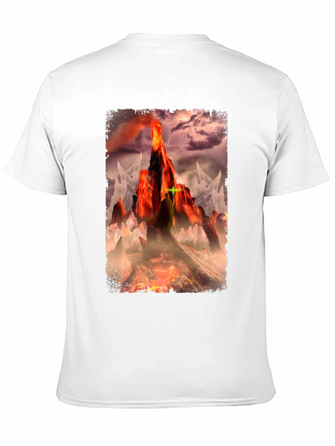 Volcano Fantasy Graphic T-Shirt - Dark Apparel