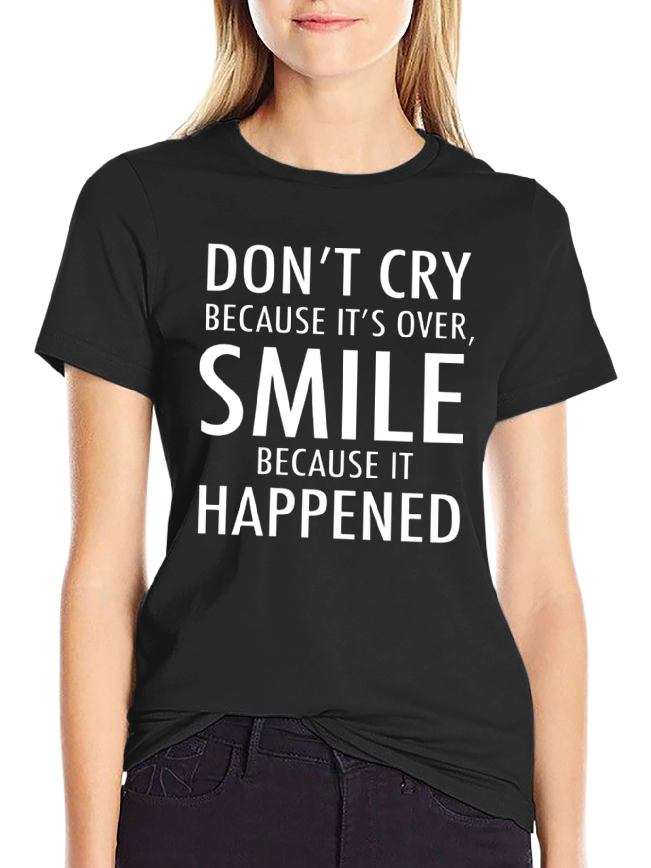 Smile Happened T-Shirt - Motivational Black Tee