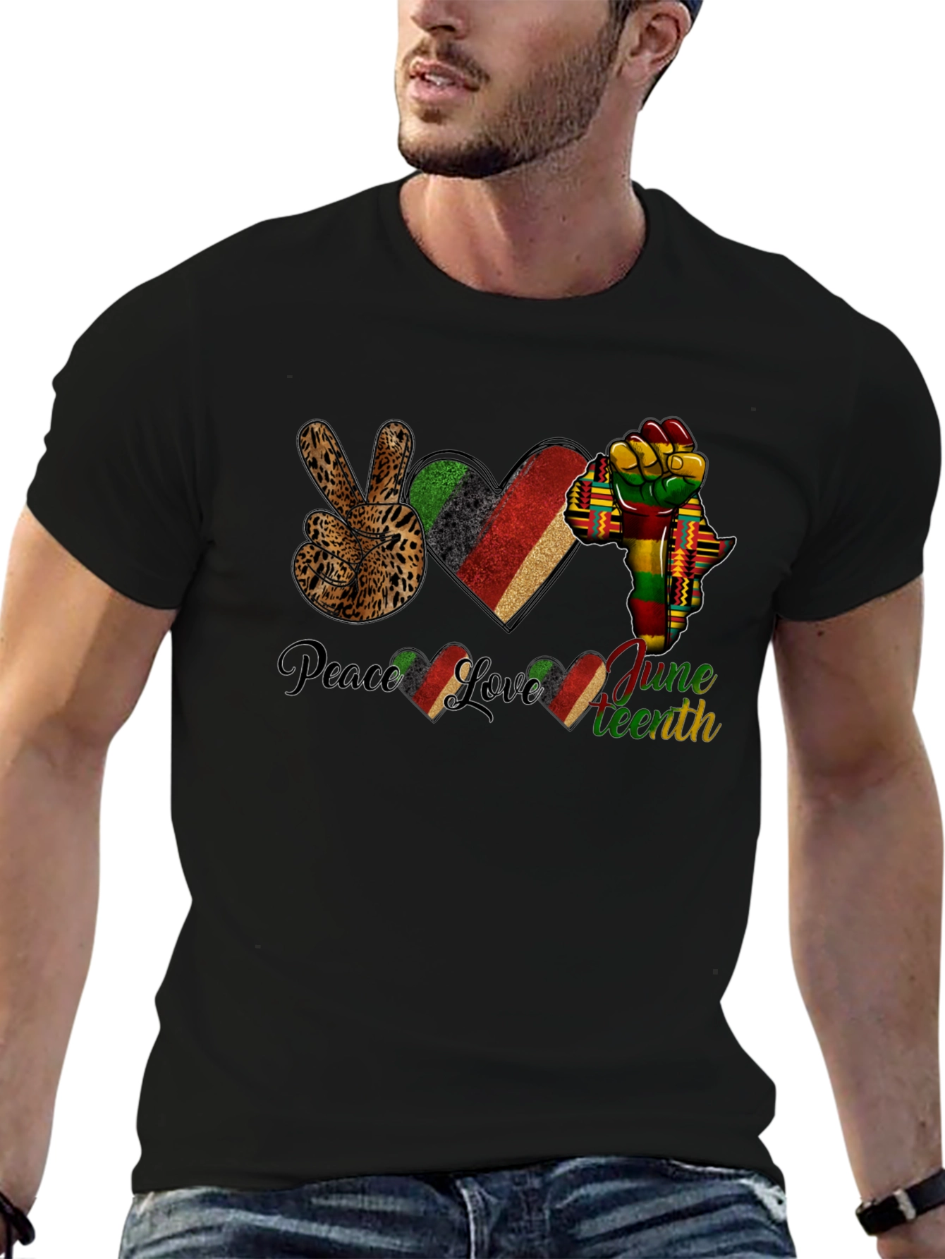 Juneteenth Peace Love T-Shirt