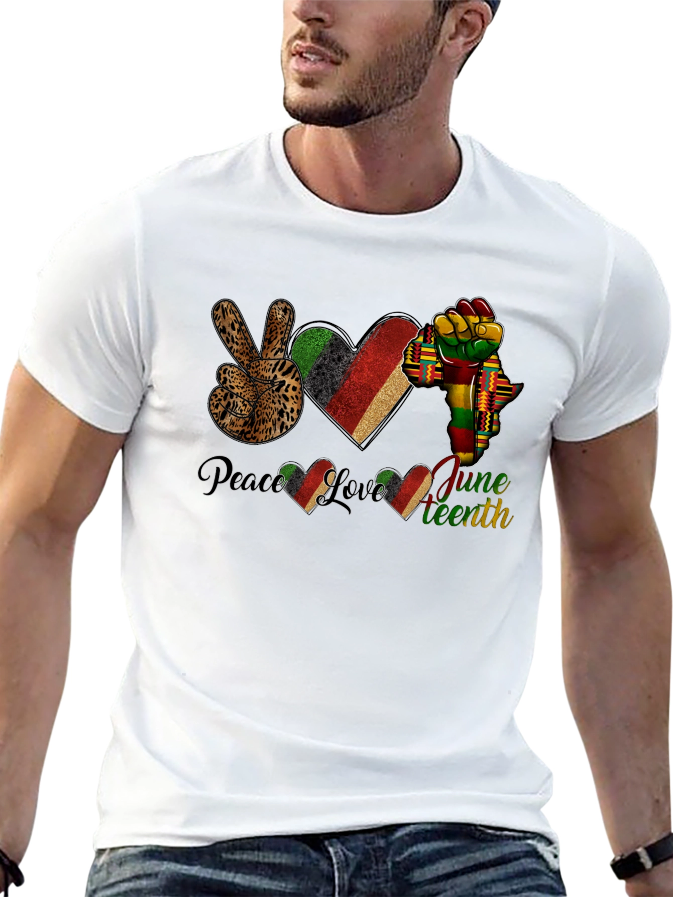 Juneteenth Peace Love T-Shirt