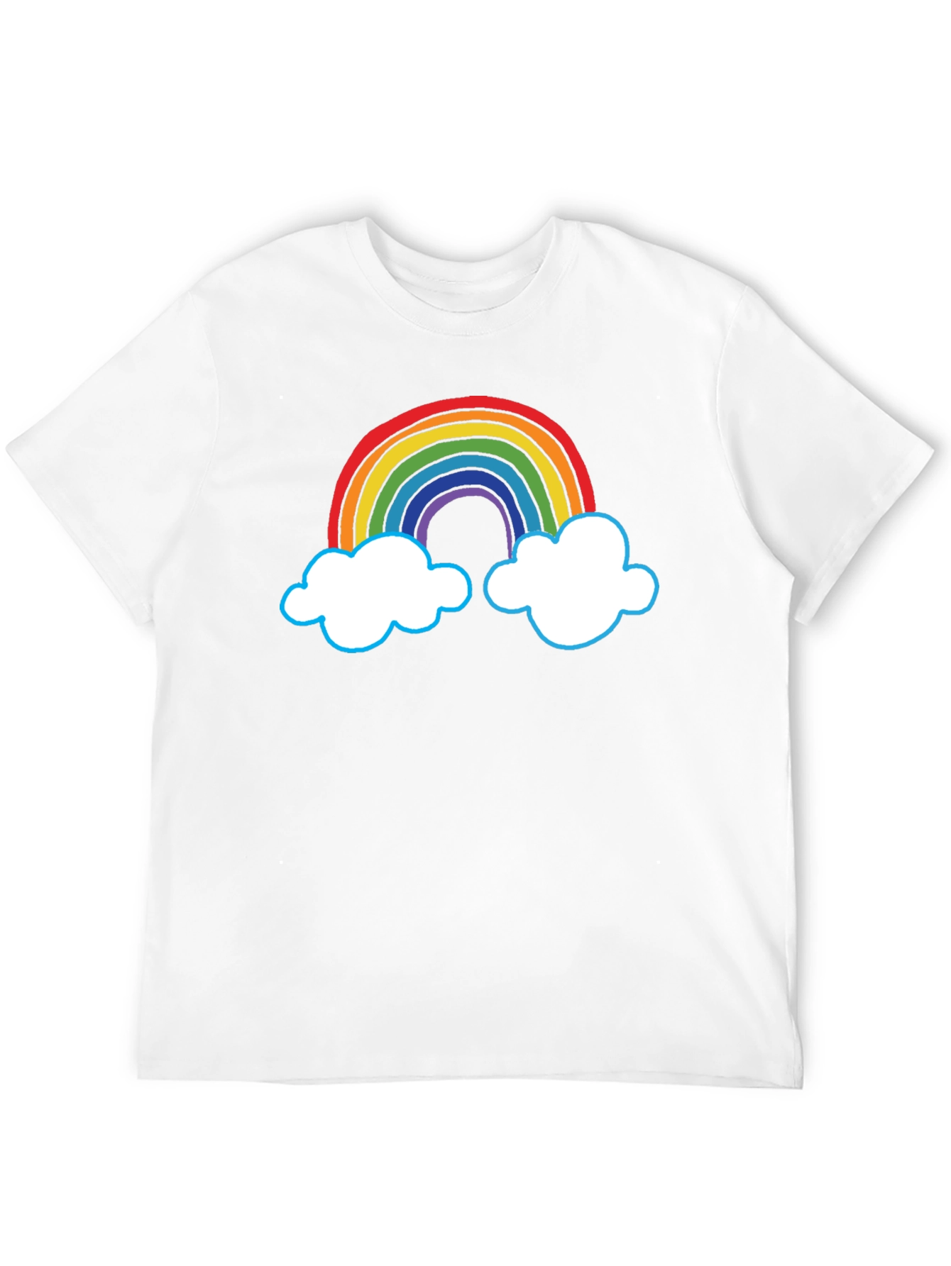 Rainbow Cloud Graphic T-Shirt - Unisex Black Tee