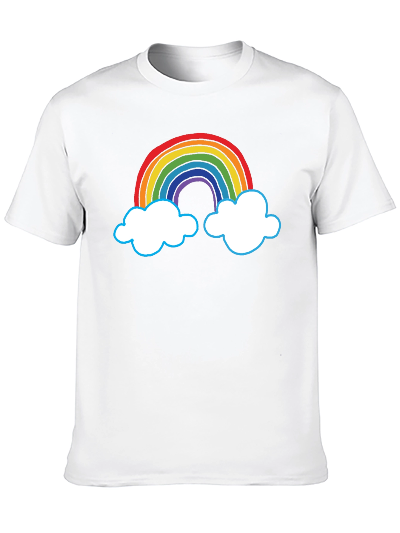 Rainbow Cloud Graphic T-Shirt - Unisex Black Tee