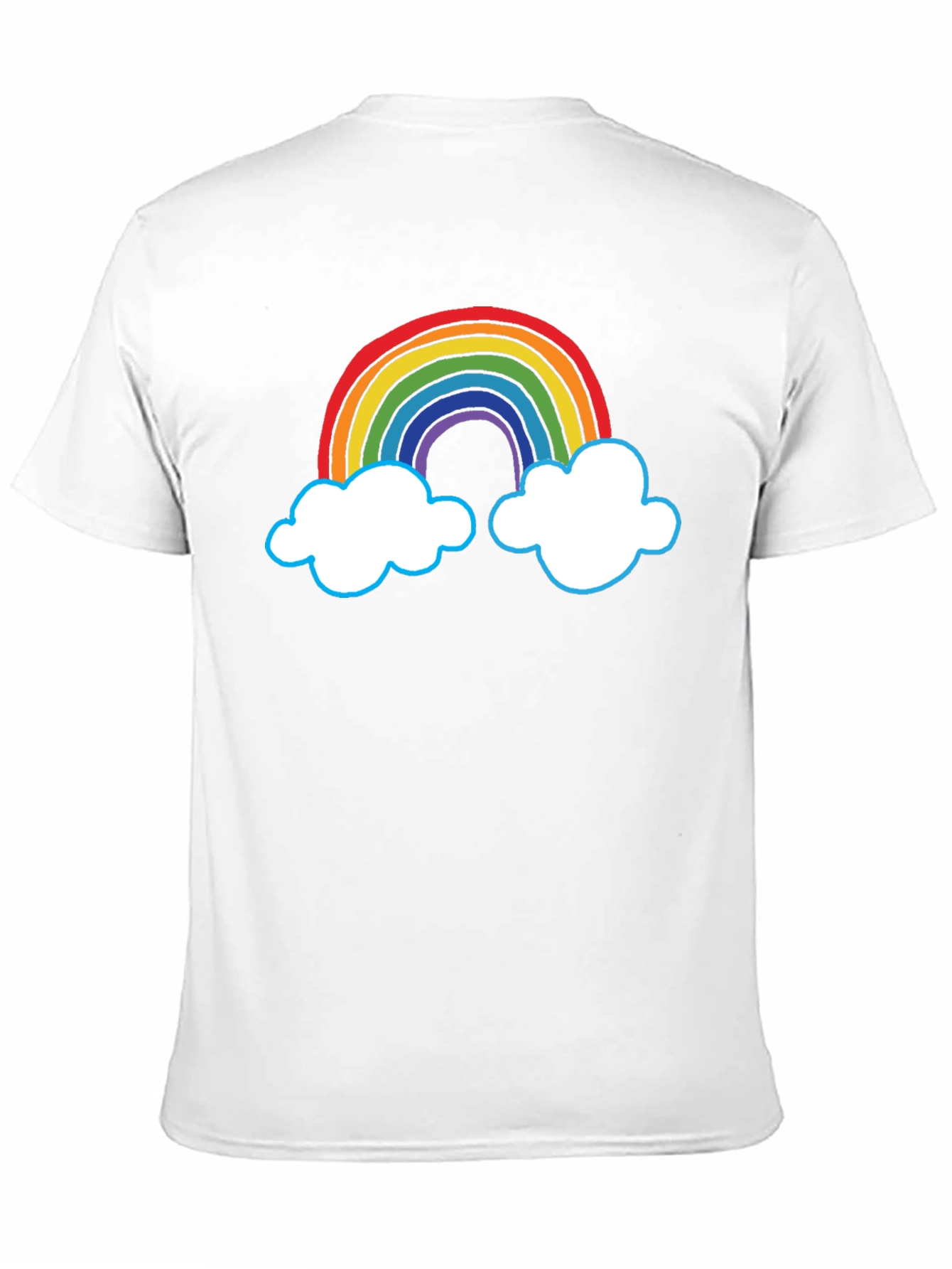 Rainbow Cloud Graphic T-Shirt - Unisex Black Tee