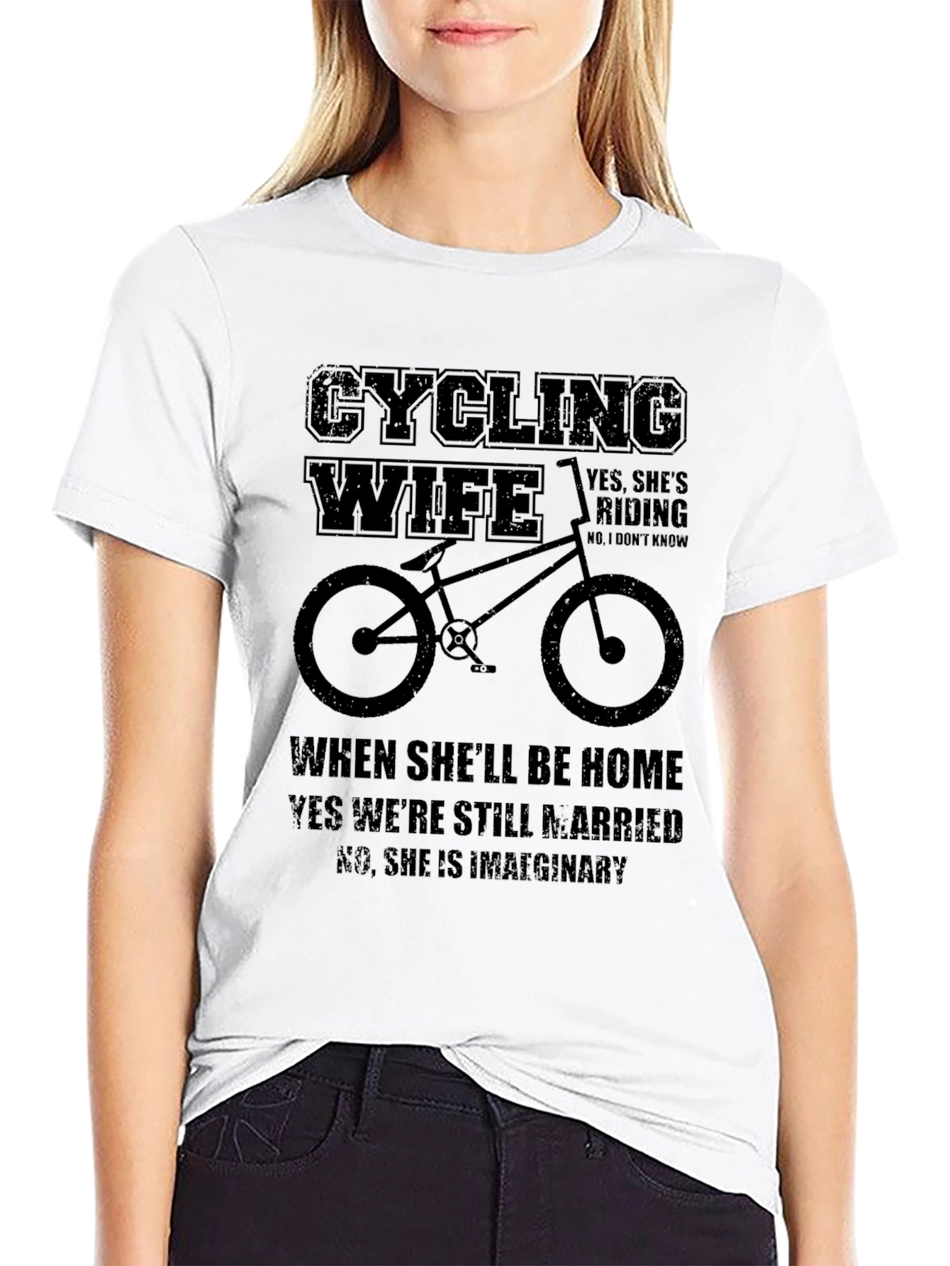 Cycling Wife Novelty Graphic T-Shirt