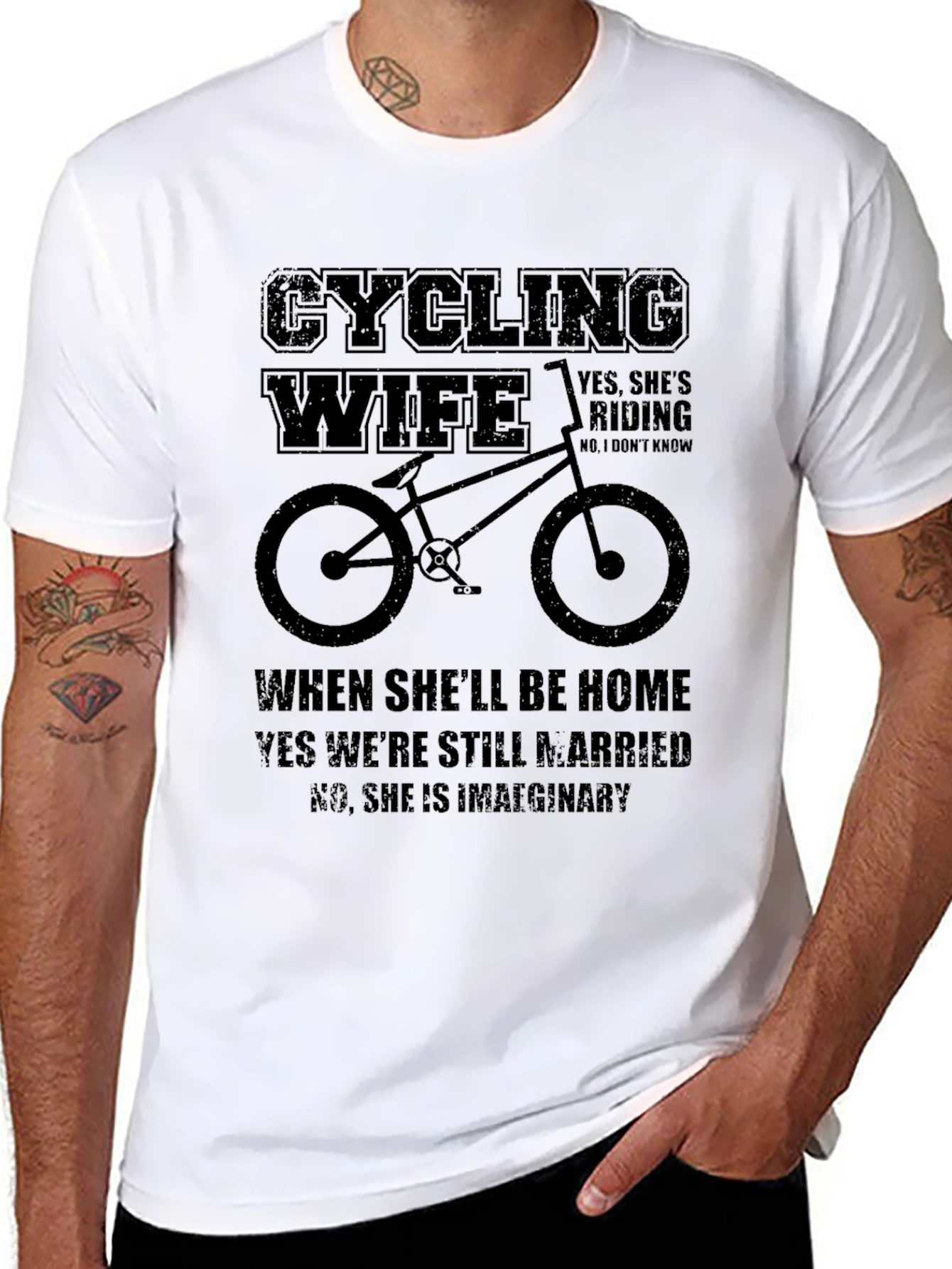Cycling Wife Novelty Graphic T-Shirt