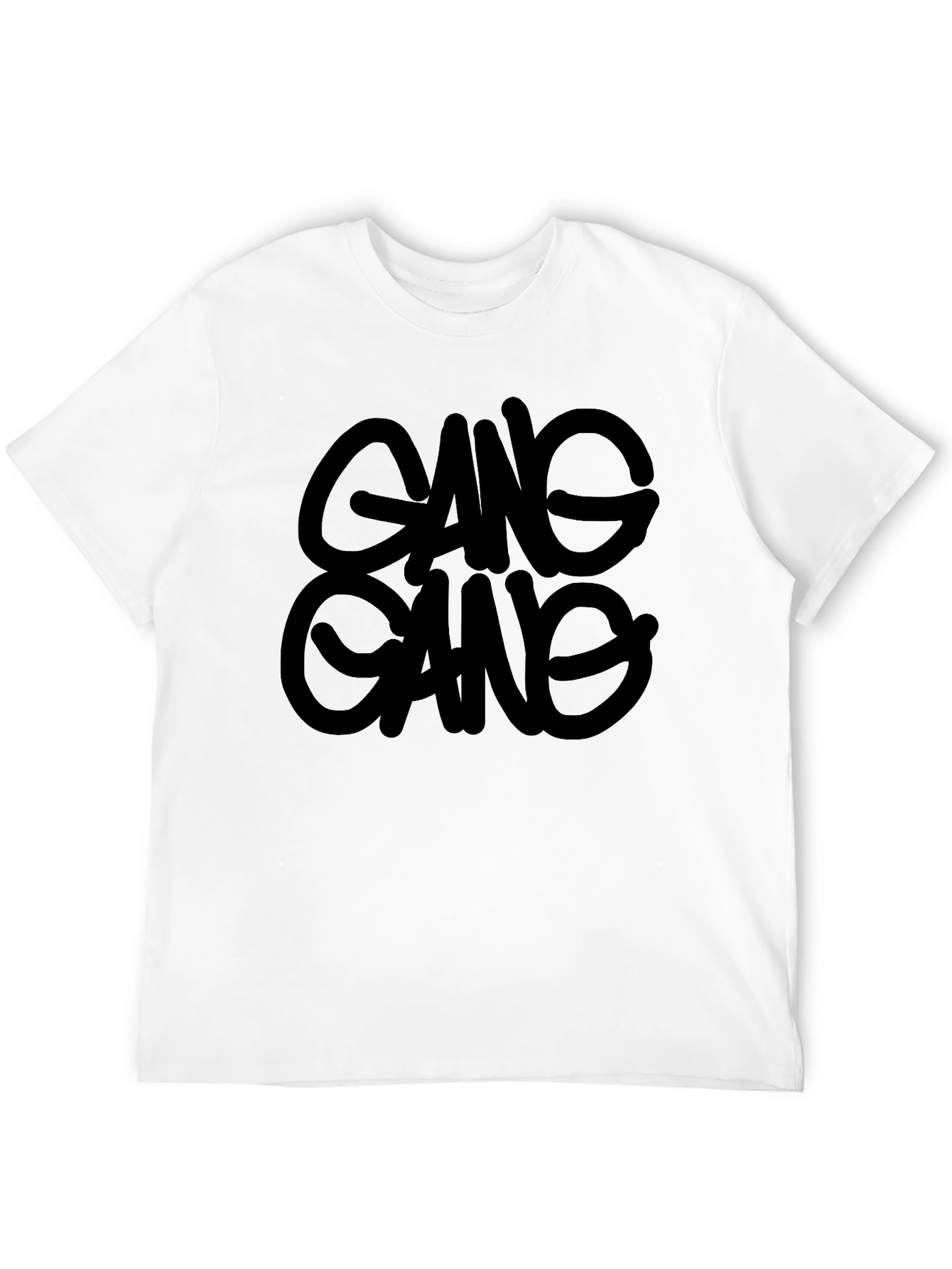Gang Gang Graphic Print Black T-Shirt