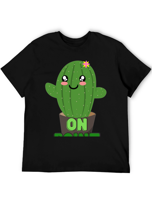 Cactus On Point Graphic T-Shirt - Fun Plant Lover Tee