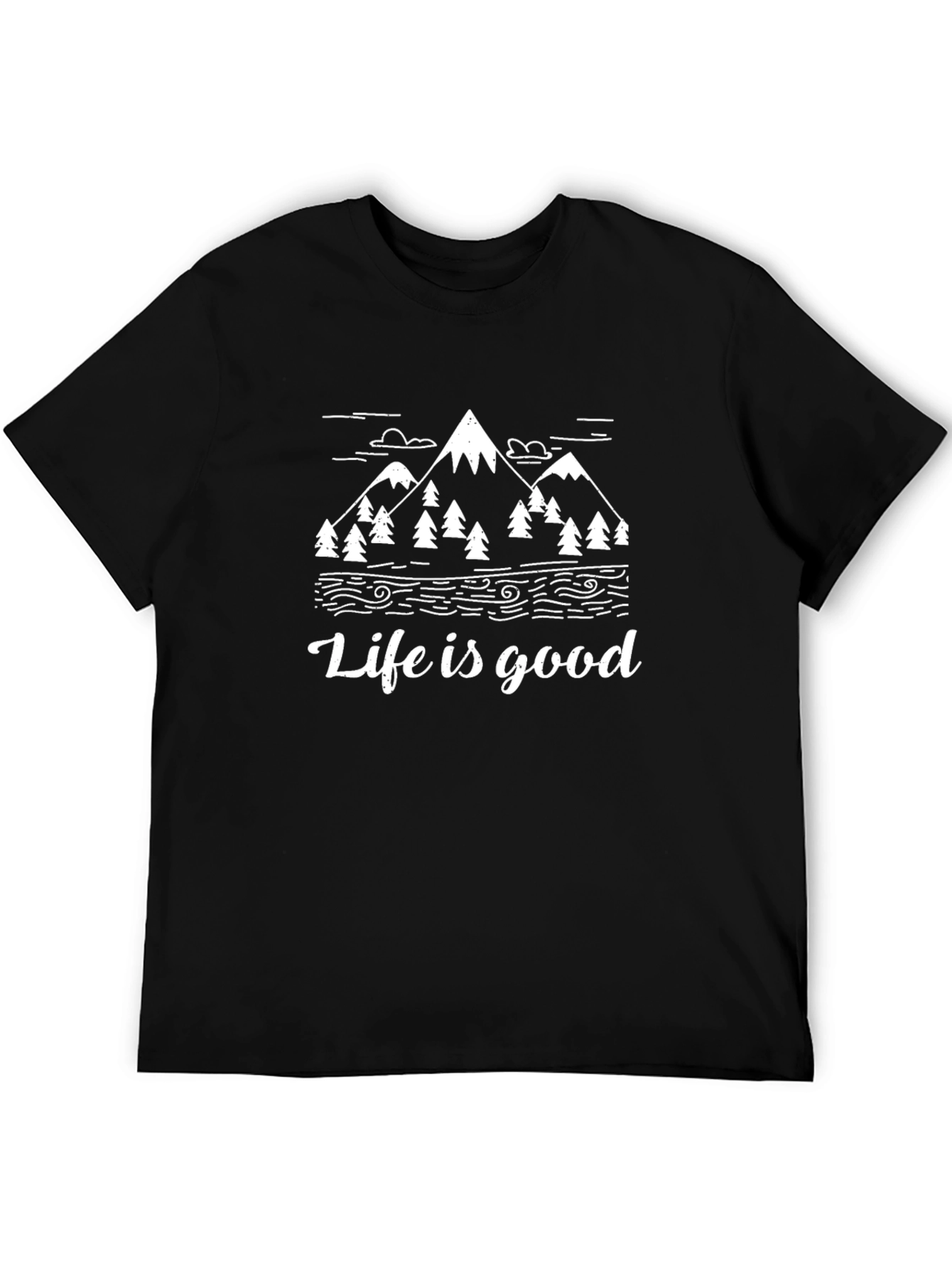 Life Is Good Mountain Graphic Tee - Black