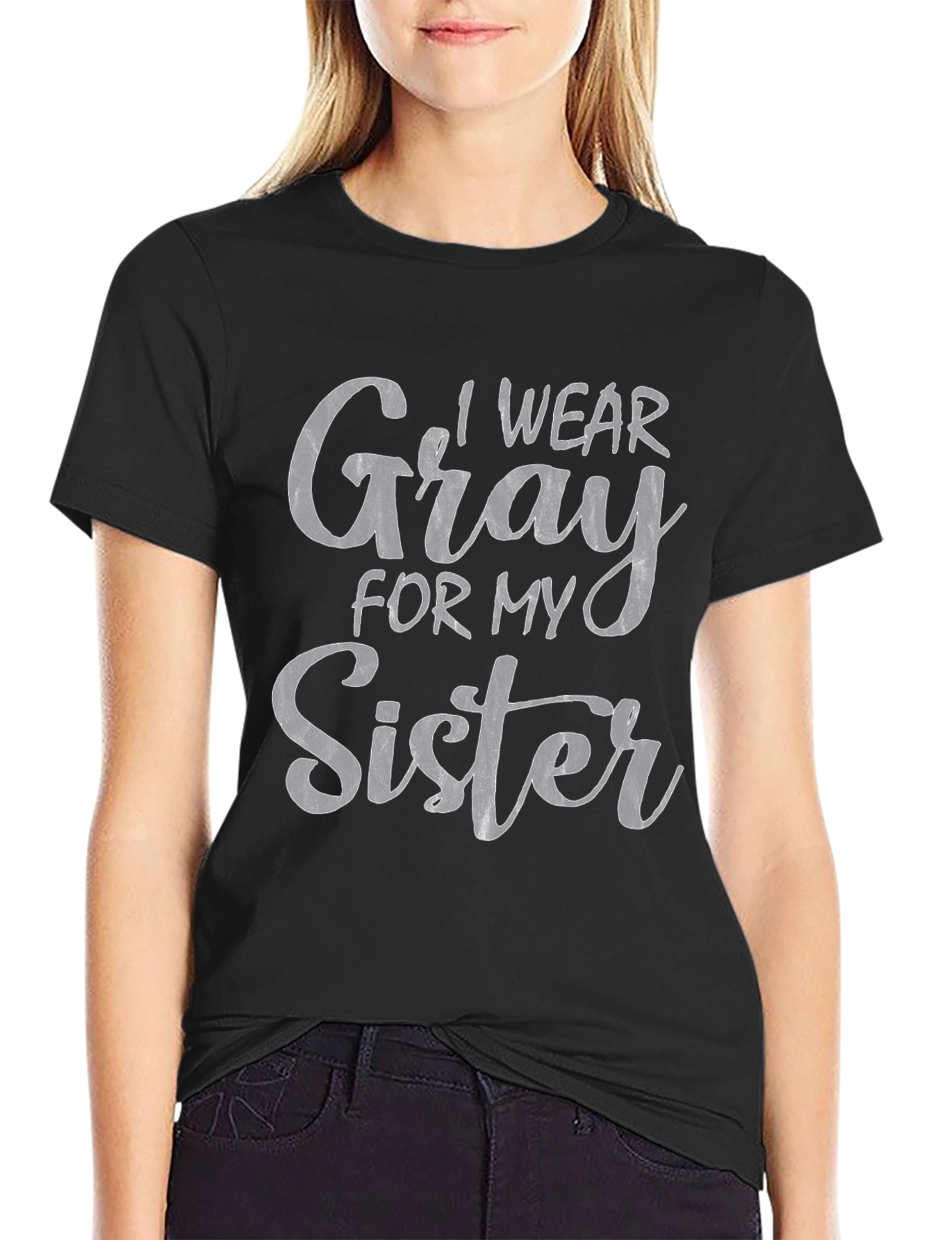 I Wear Gray for My Sister T-Shirt