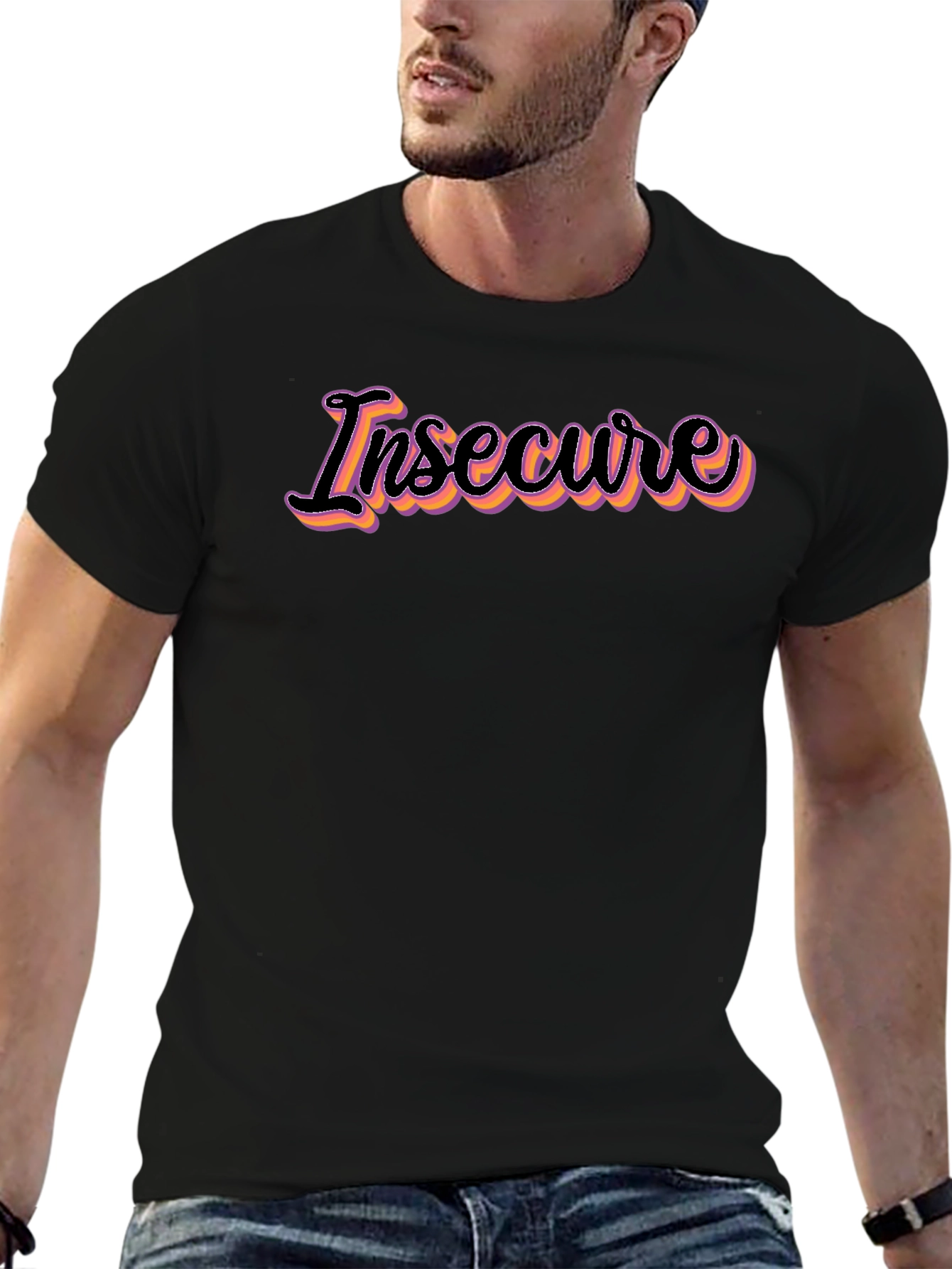 Insecure Graphic Tee - Trendy Slogan Shirt