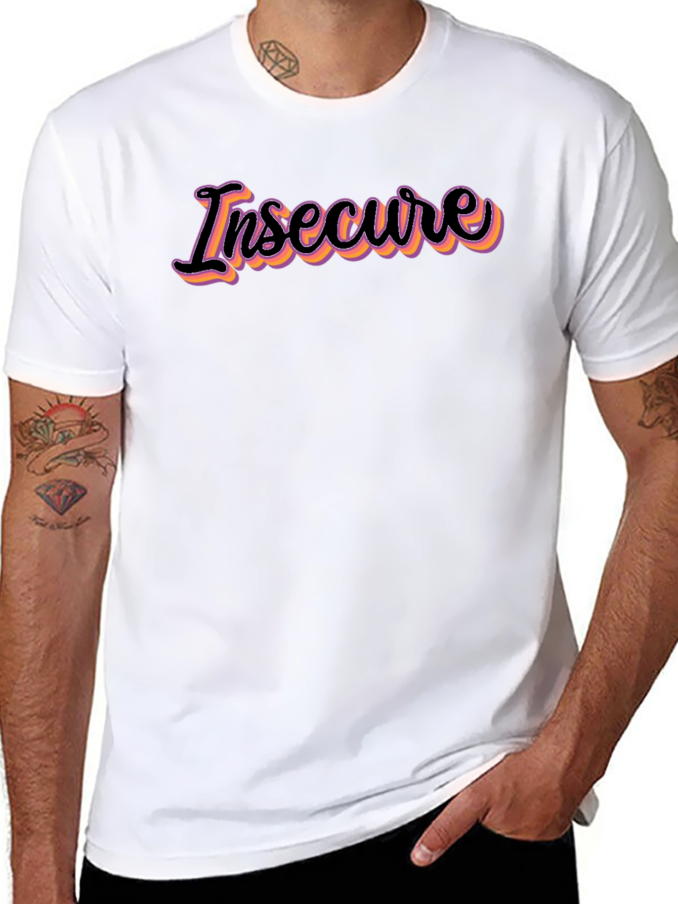 Insecure Graphic Tee - Trendy Slogan Shirt
