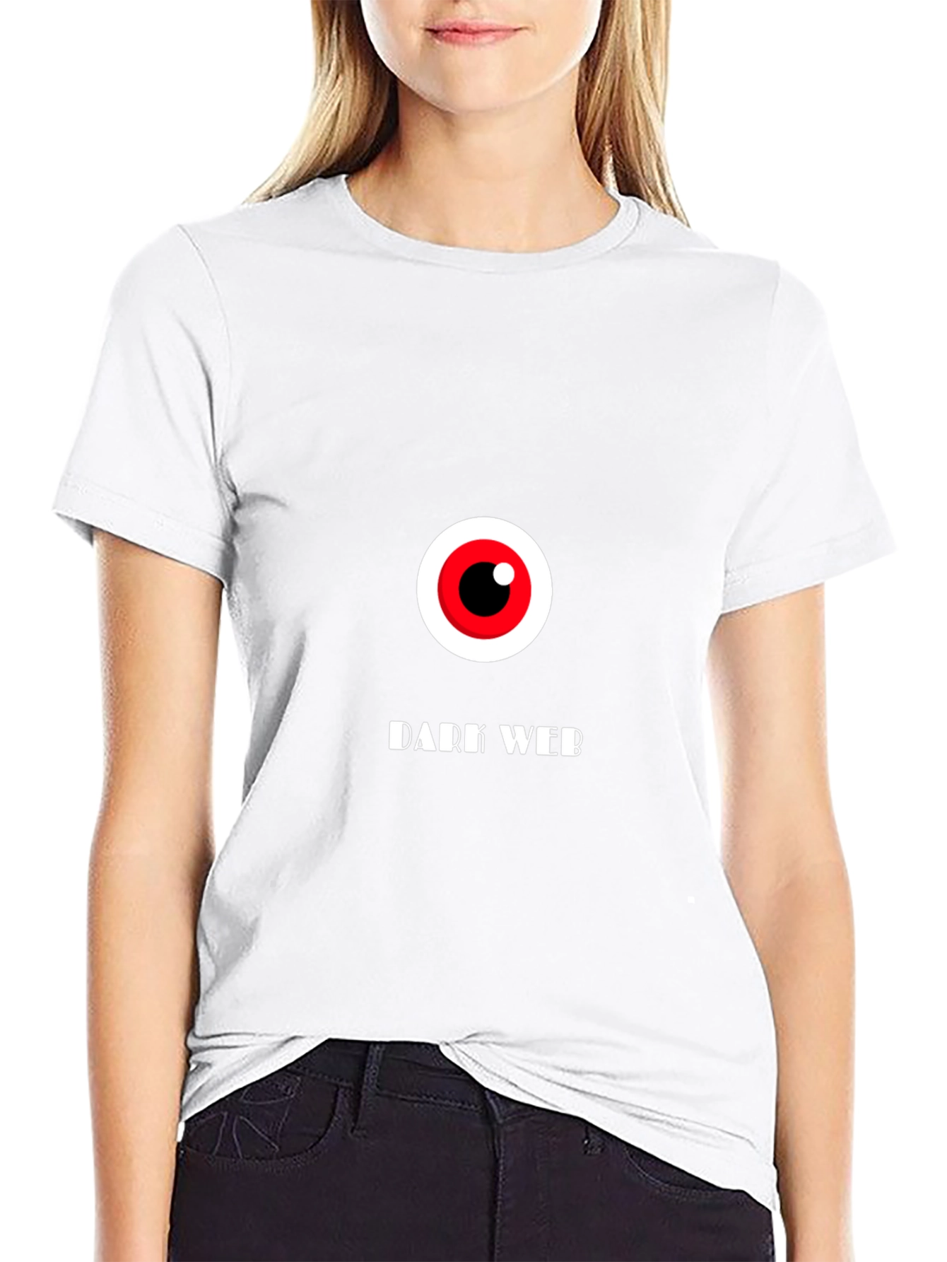 Dark Web Eye Graphic T-Shirt - Black Cotton Tee