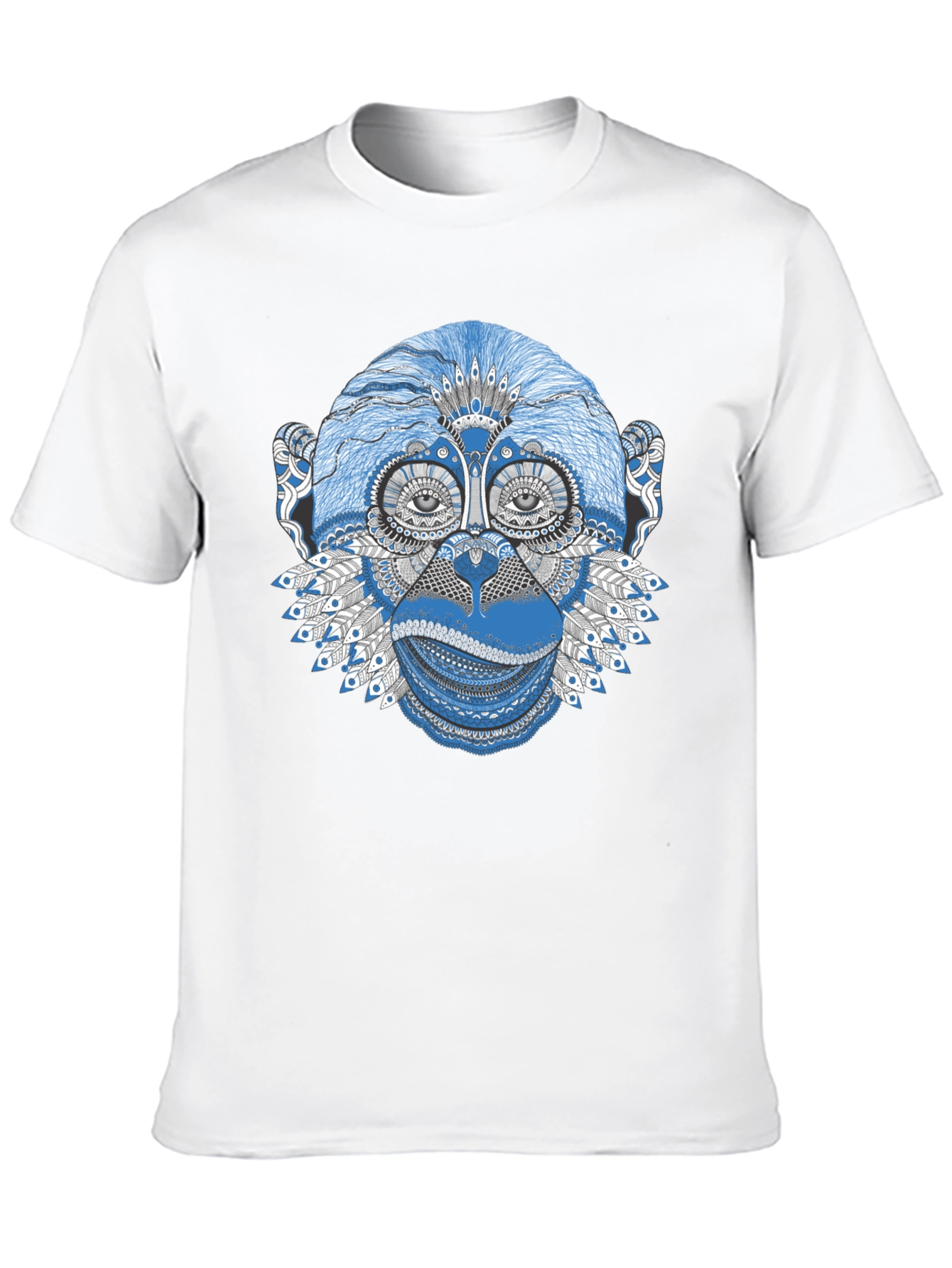 Monkey Graphic Print Black T-Shirt
