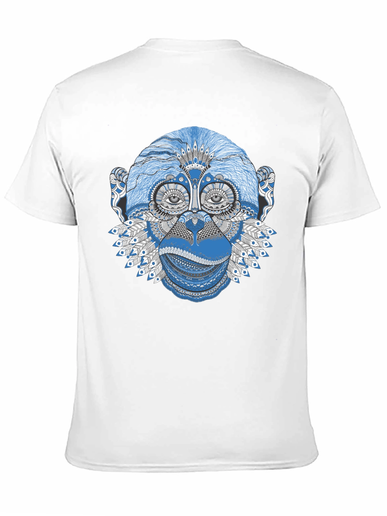 Monkey Graphic Print Black T-Shirt