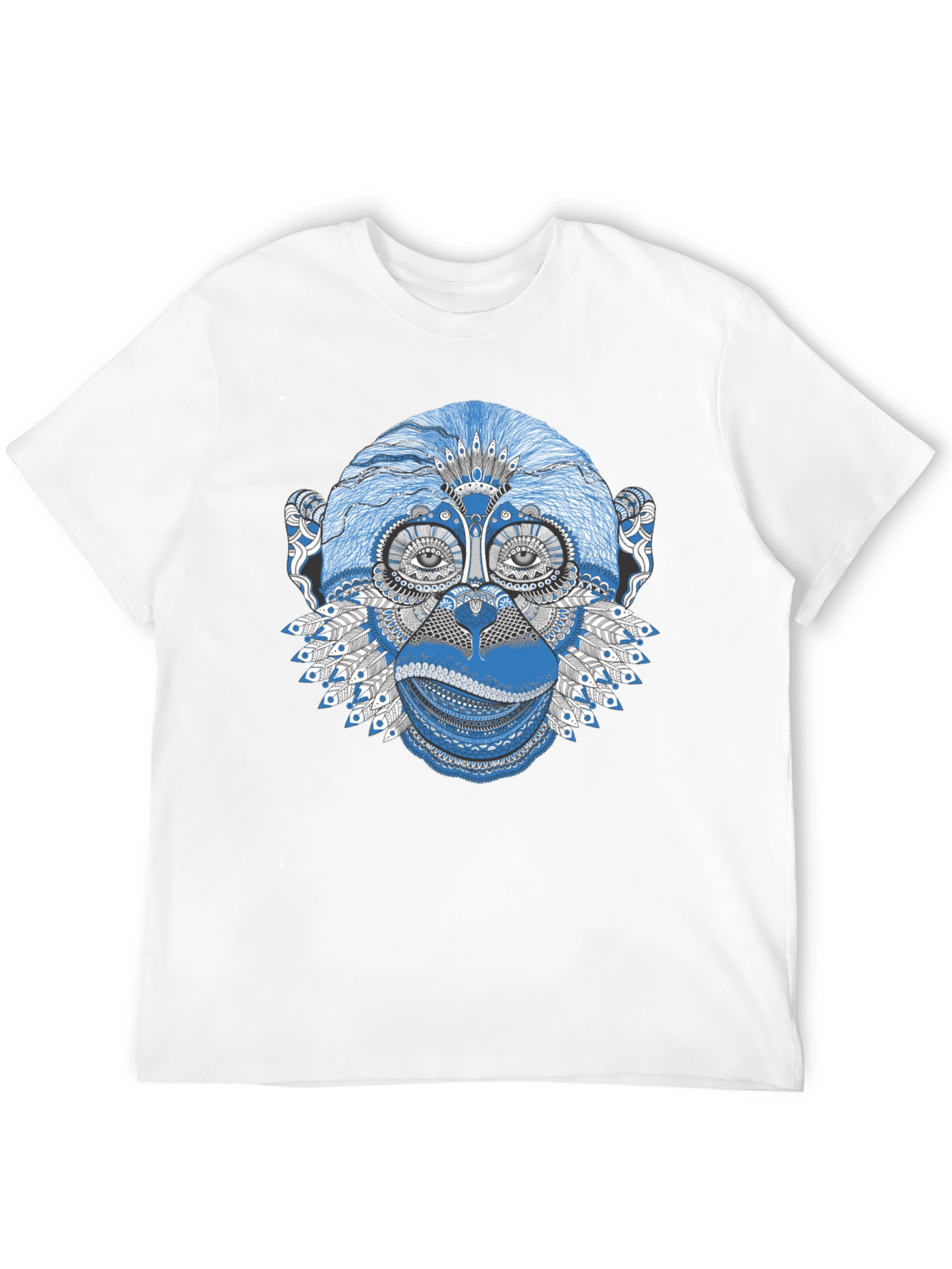 Monkey Graphic Print Black T-Shirt