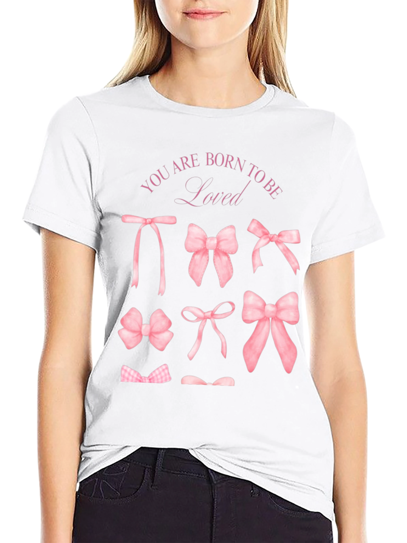 Born to Be Loved Bow T-Shirt