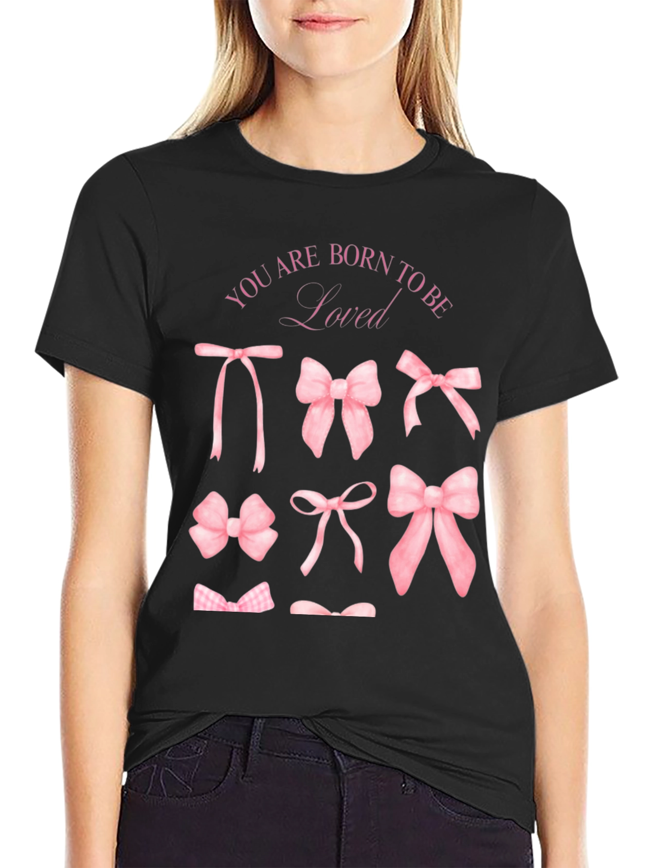 Born to Be Loved Bow T-Shirt
