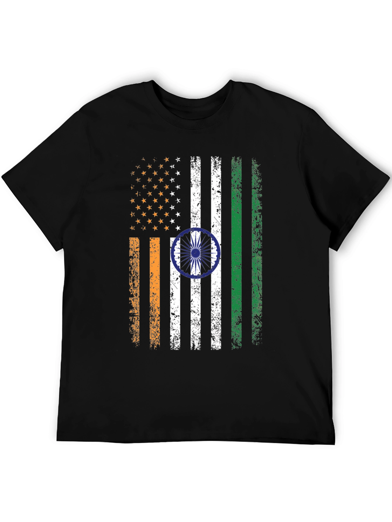 USA India Flag Graphic T-Shirt