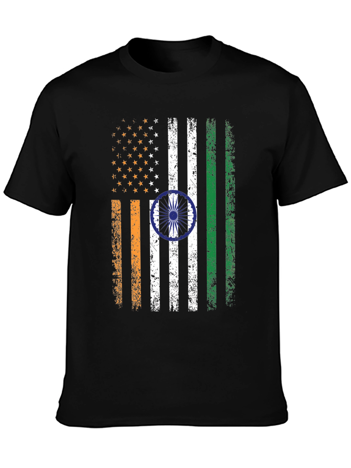 USA India Flag Graphic T-Shirt