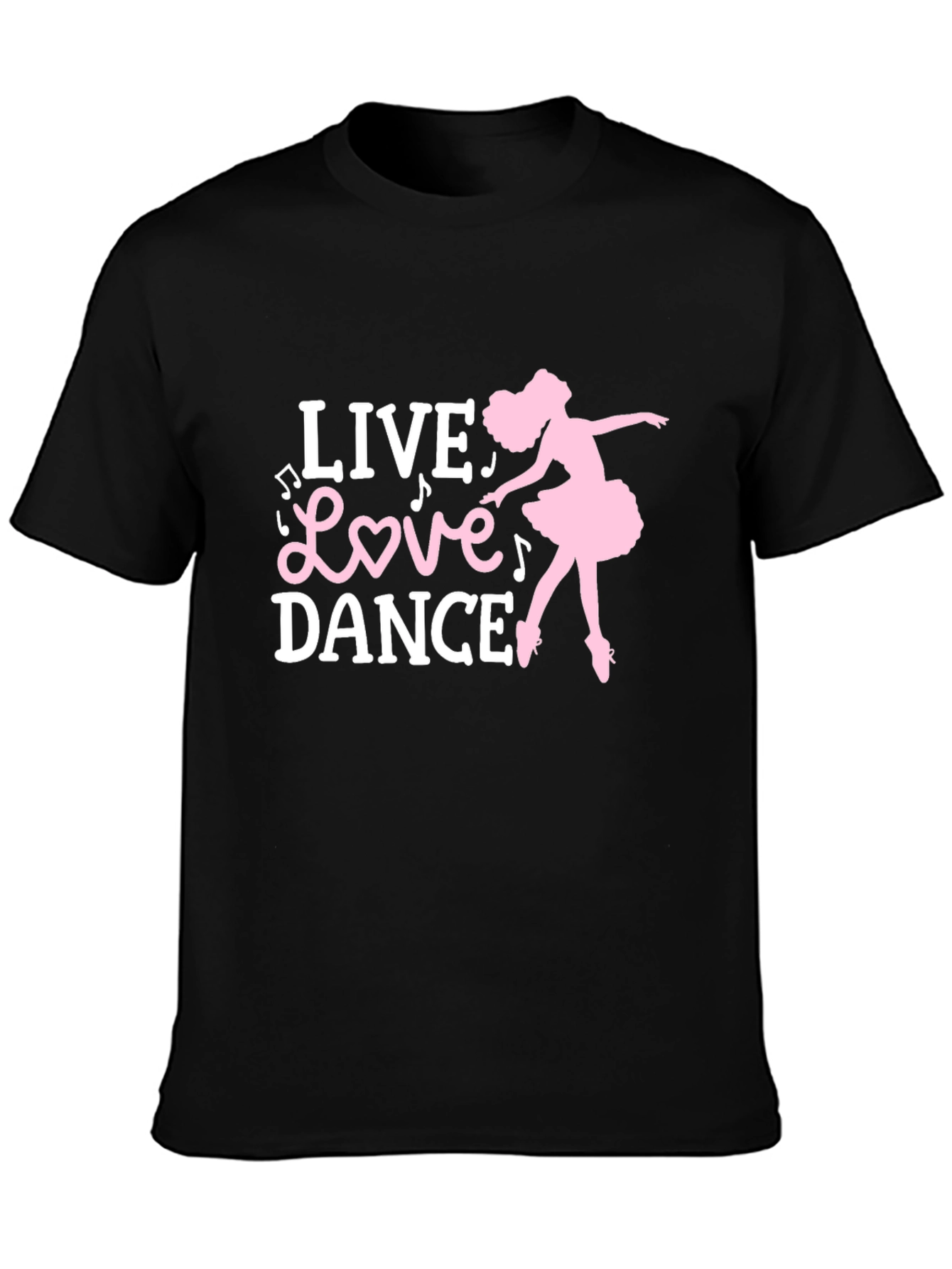 Live Love Dance T-Shirt - Ballet Silhouette