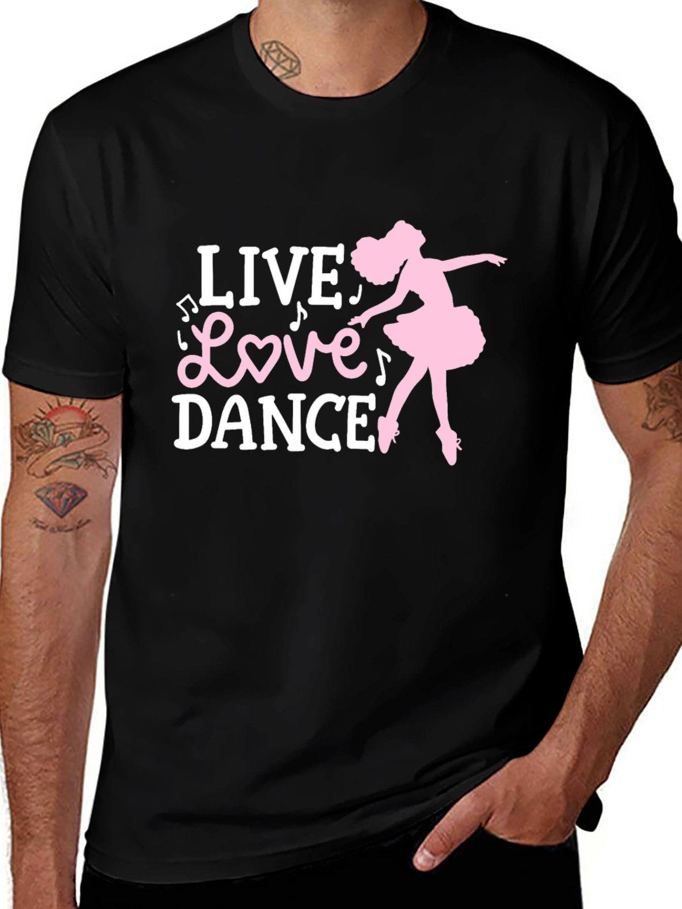 Live Love Dance T-Shirt - Ballet Silhouette