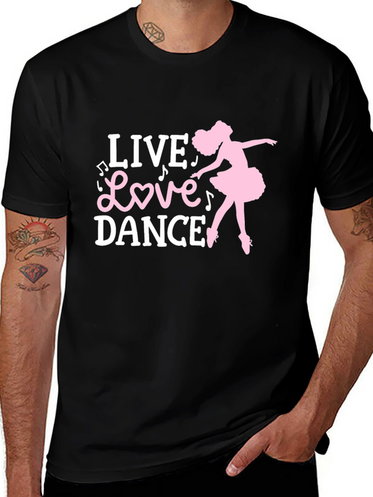 Live Love Dance T-Shirt - Ballet Silhouette