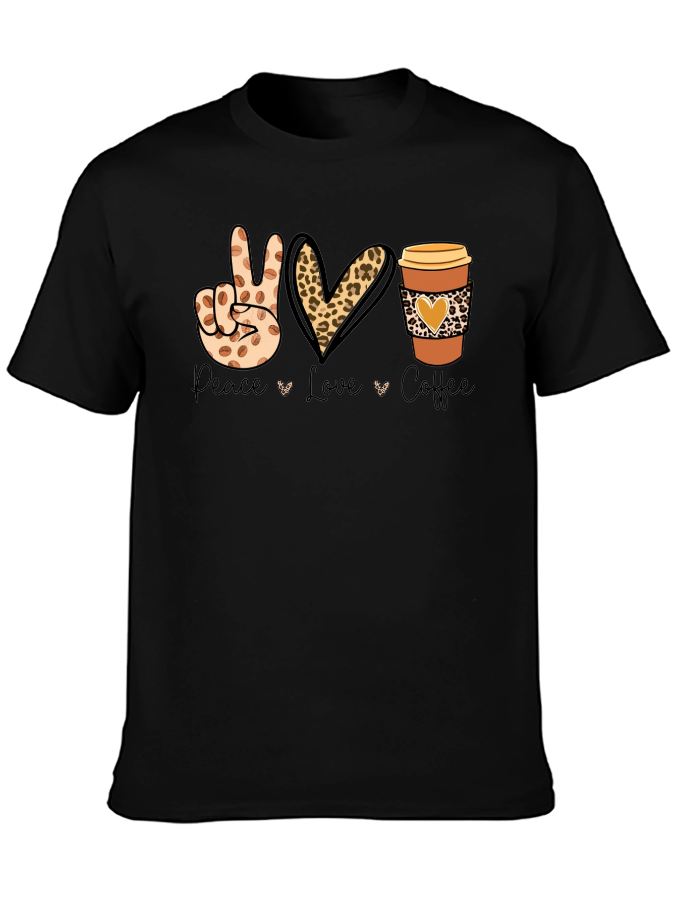 Peace Love Coffee Graphic T-Shirt