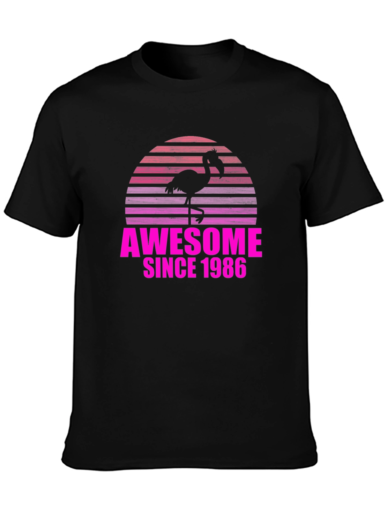 Awesome Since 1986 Flamingo Graphic T-Shirt