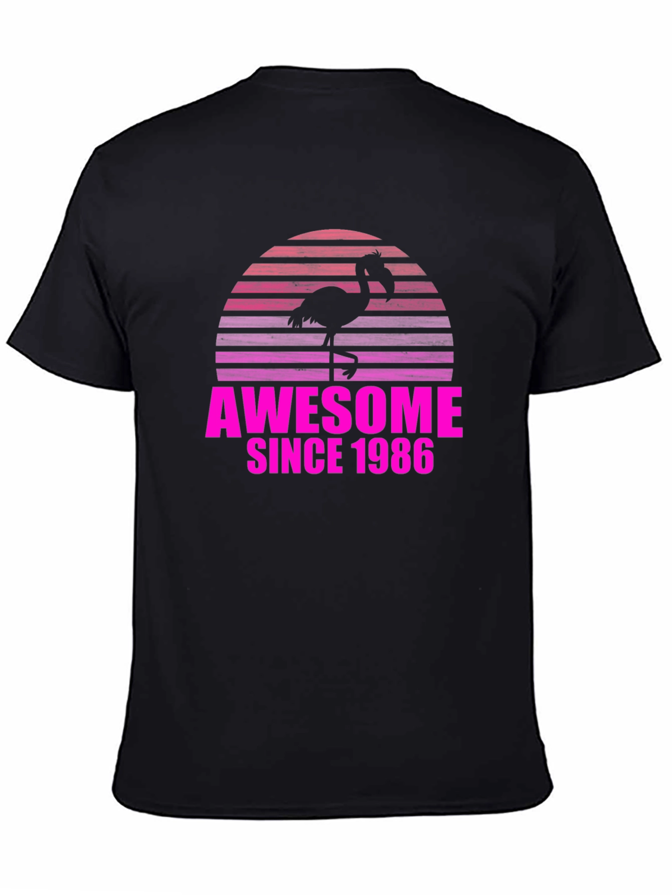 Awesome Since 1986 Flamingo Graphic T-Shirt